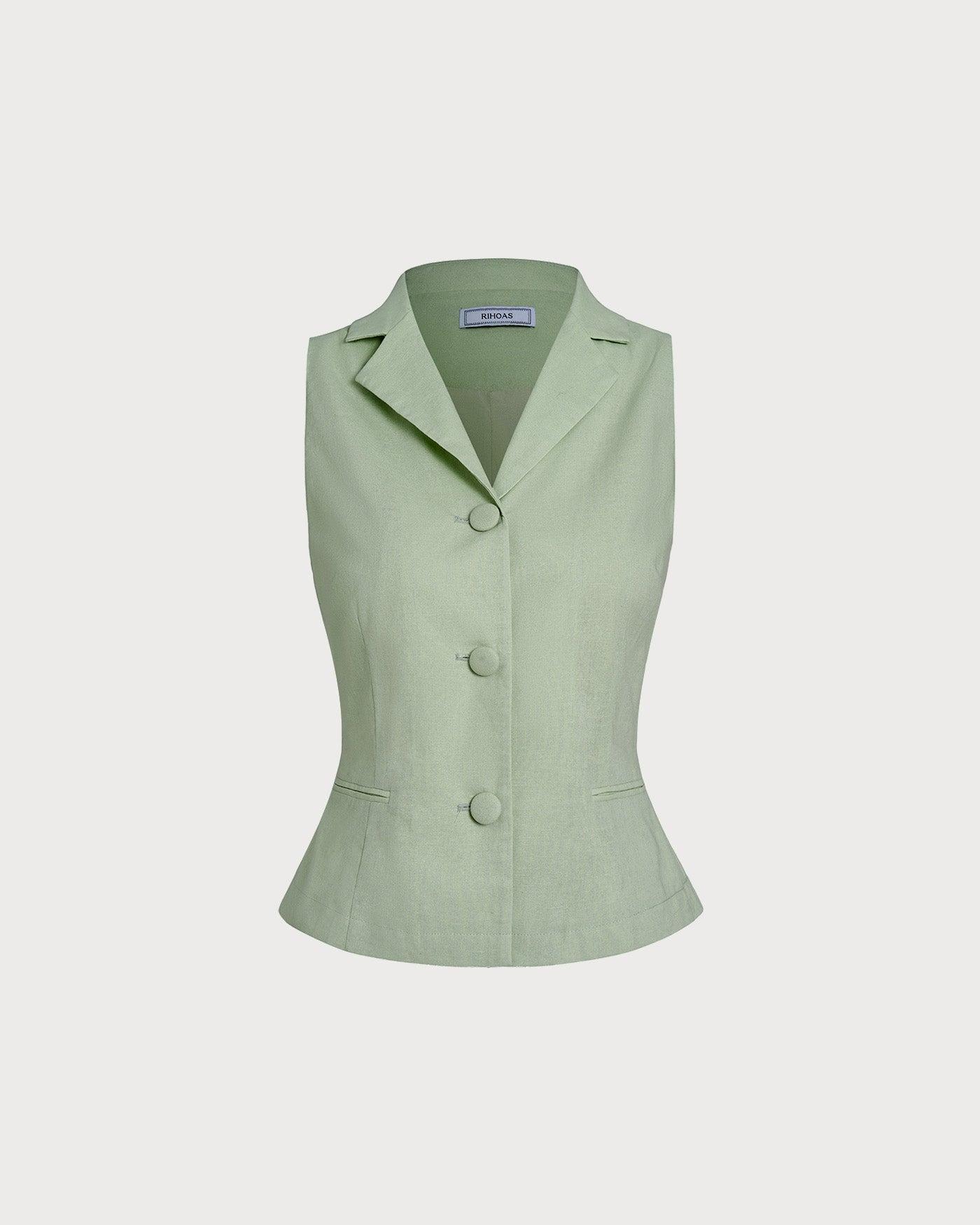 Green Solid A-Line Mini Skirt Product Image