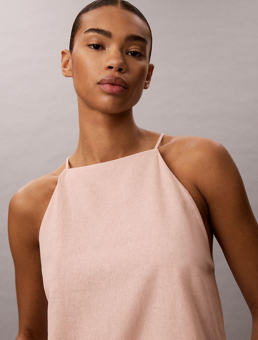 Linen Blend Sleeveless Top Product Image