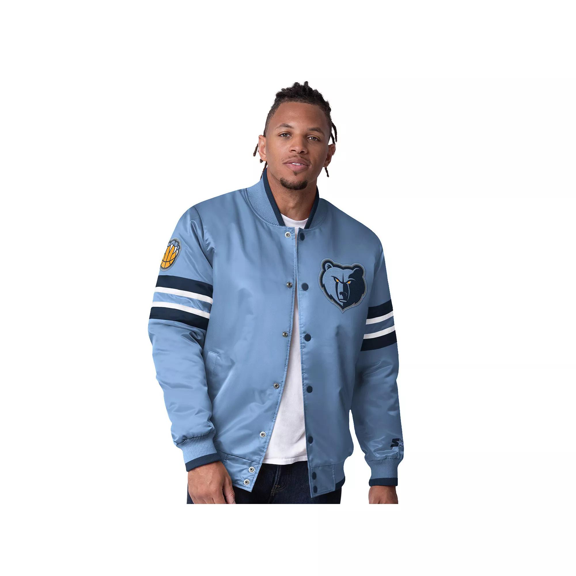 Men's Starter Light Blue Memphis Grizzlies Scout I Full-Snap Varsity Jacket,  Product Image