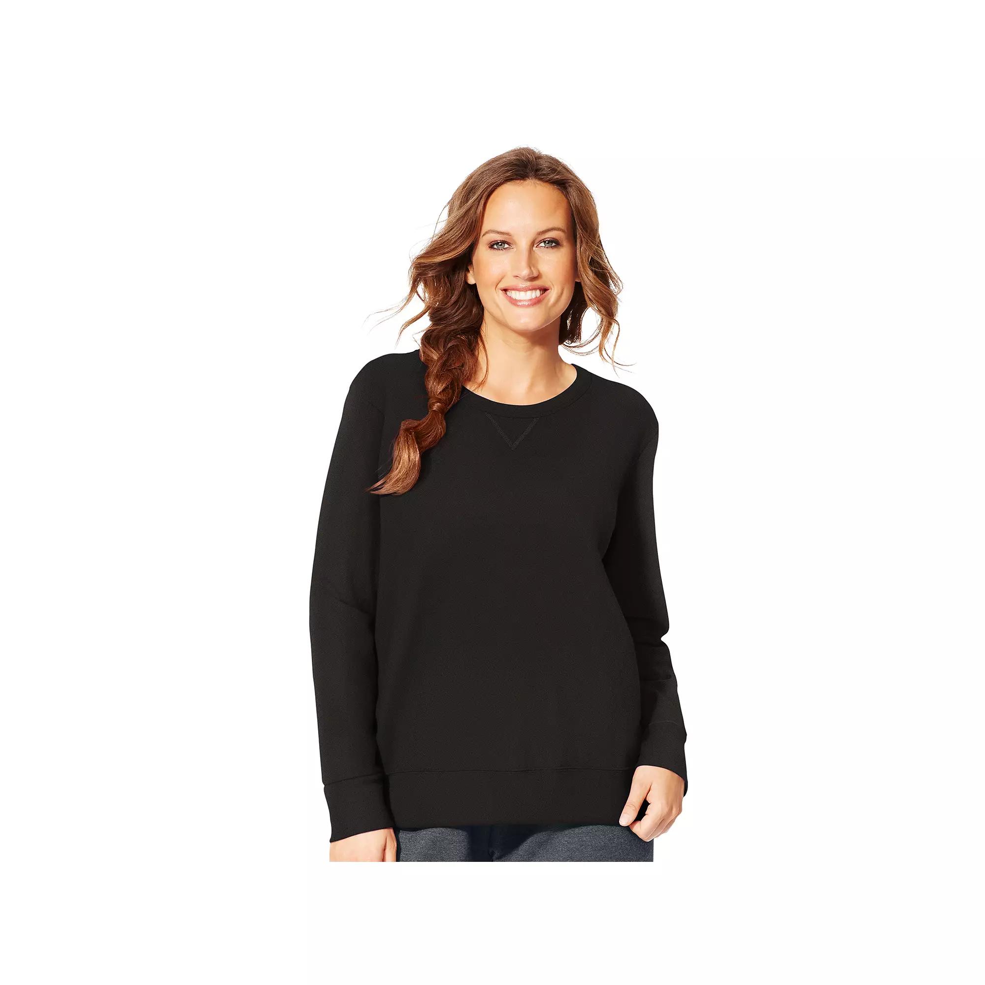 Plus Size Just My Size Fleece Crew Sweatshirt, Womens Purple Splendor Product Image