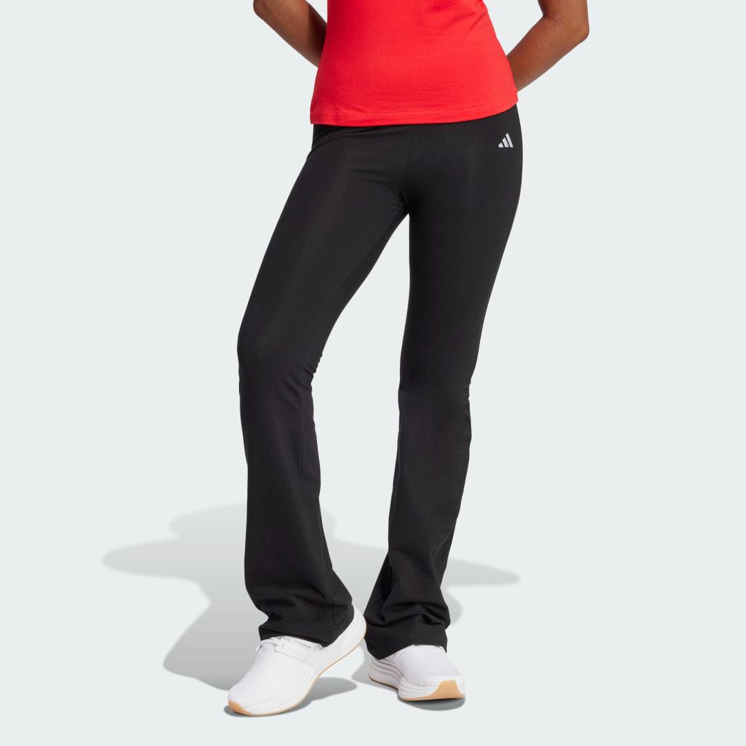adidas Essentials Small Logo Flared Leggings Black M Womens Product Image