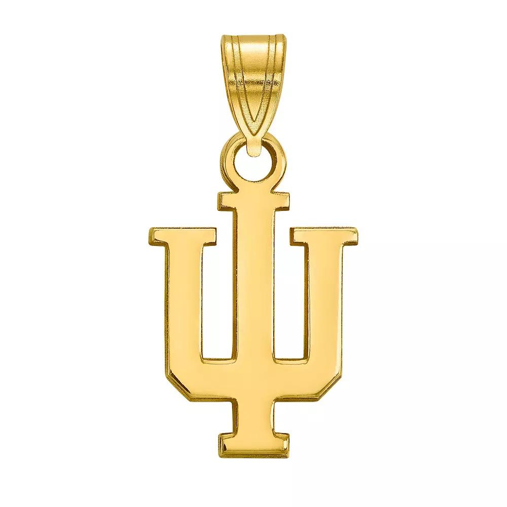 LogoArt Sterling Silver 14K Gold Plated Indiana Hoosiers Small Pendant, Women's, Size: 18 mm Product Image