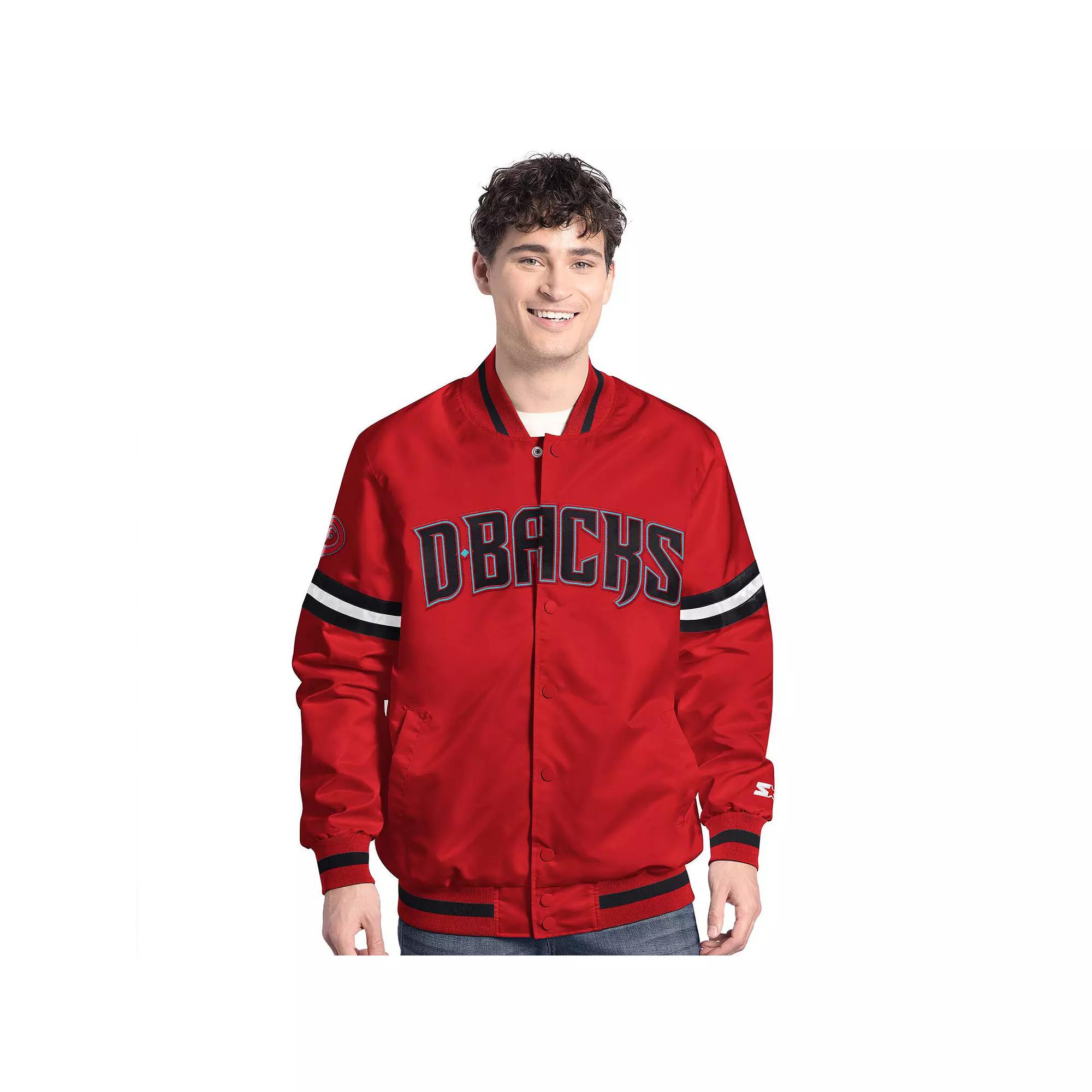 Men's Starter Red Arizona Diamondbacks Scout Full-Snap Varsity Jacket,  Product Image