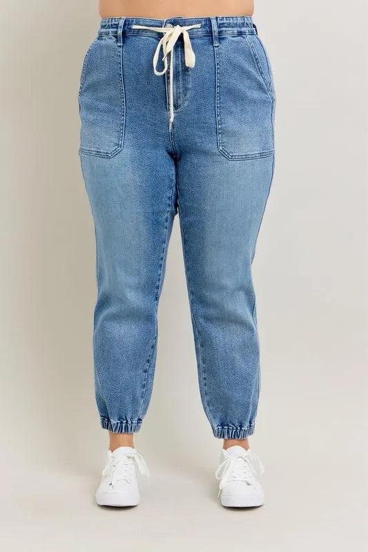 88948   Lani Hi-Rise Denim Judy Blue Jogger Jeans Product Image