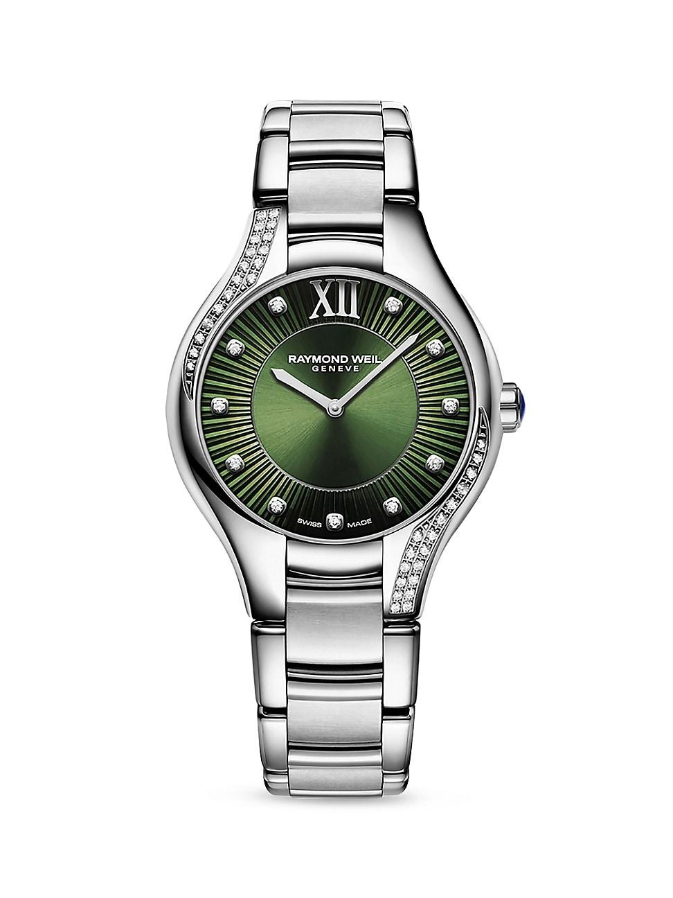 Womens Noemia Stainless Steel & Diamond Bracelet Watch Product Image