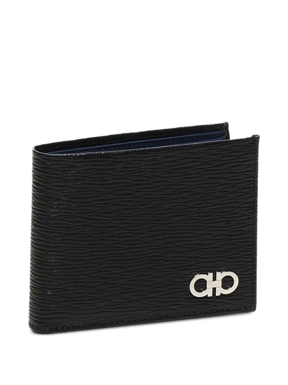 logo-plaque textured-leather wallet Product Image