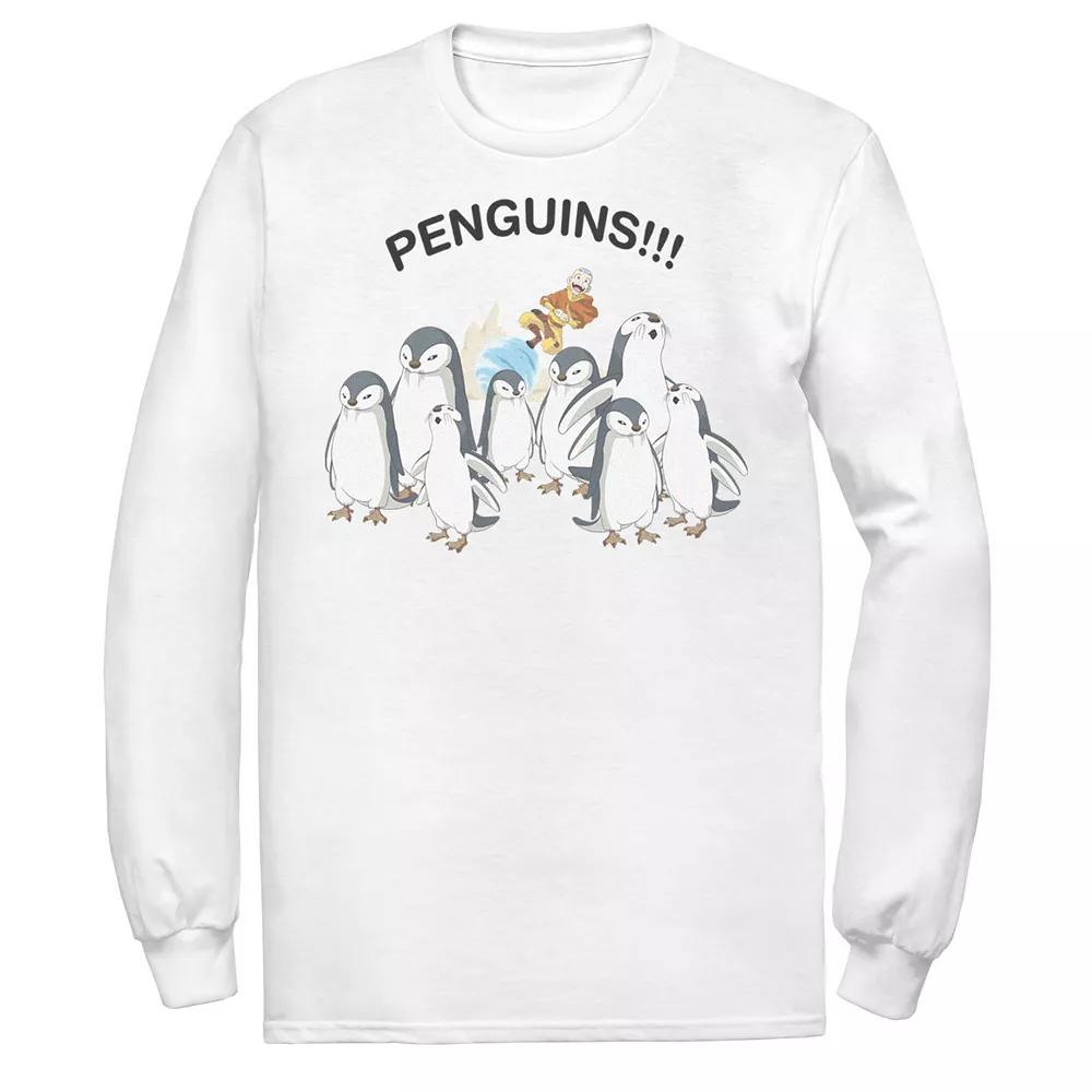 Men's Nickelodeon Avatar The Last Airbender Aang And Penguins!! Portrait Tee, Boy's,  Product Image