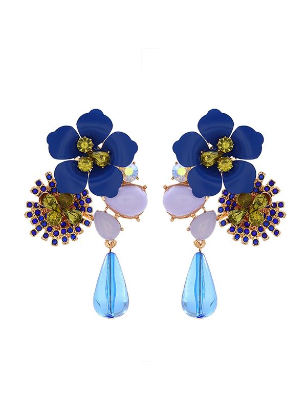 Flower Shape Drop Earrings Product Image