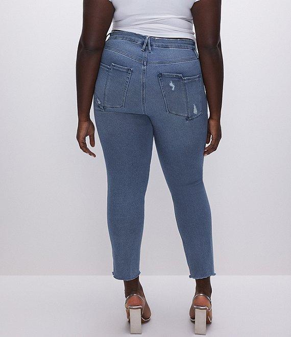 Good American Plus Good Legs Straight Denim Split Pocket Jeans Product Image