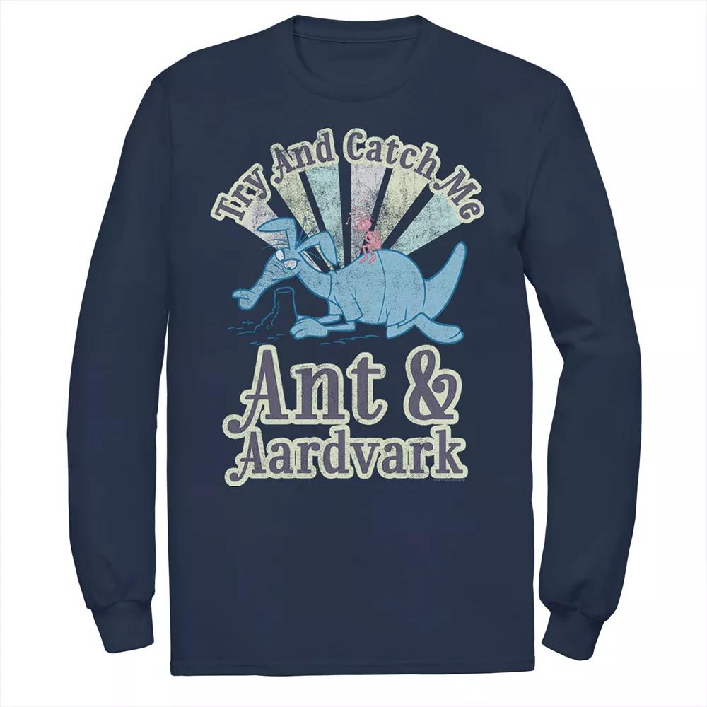 Men's Pink Panther Ant And Aardvark Try And Catch Me Long Sleeve Graphic Tee,  Product Image