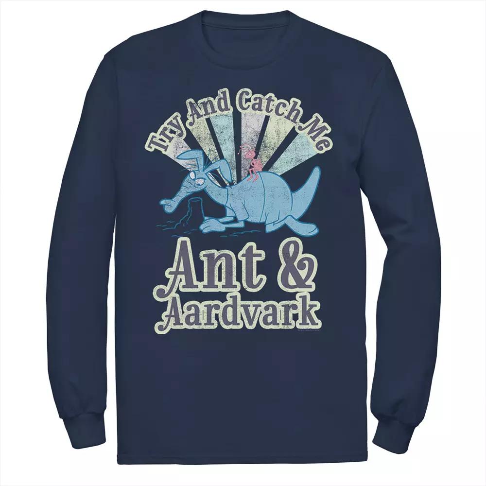 Men's Pink Panther Ant And Aardvark Try And Catch Me Long Sleeve Graphic Tee,  Product Image