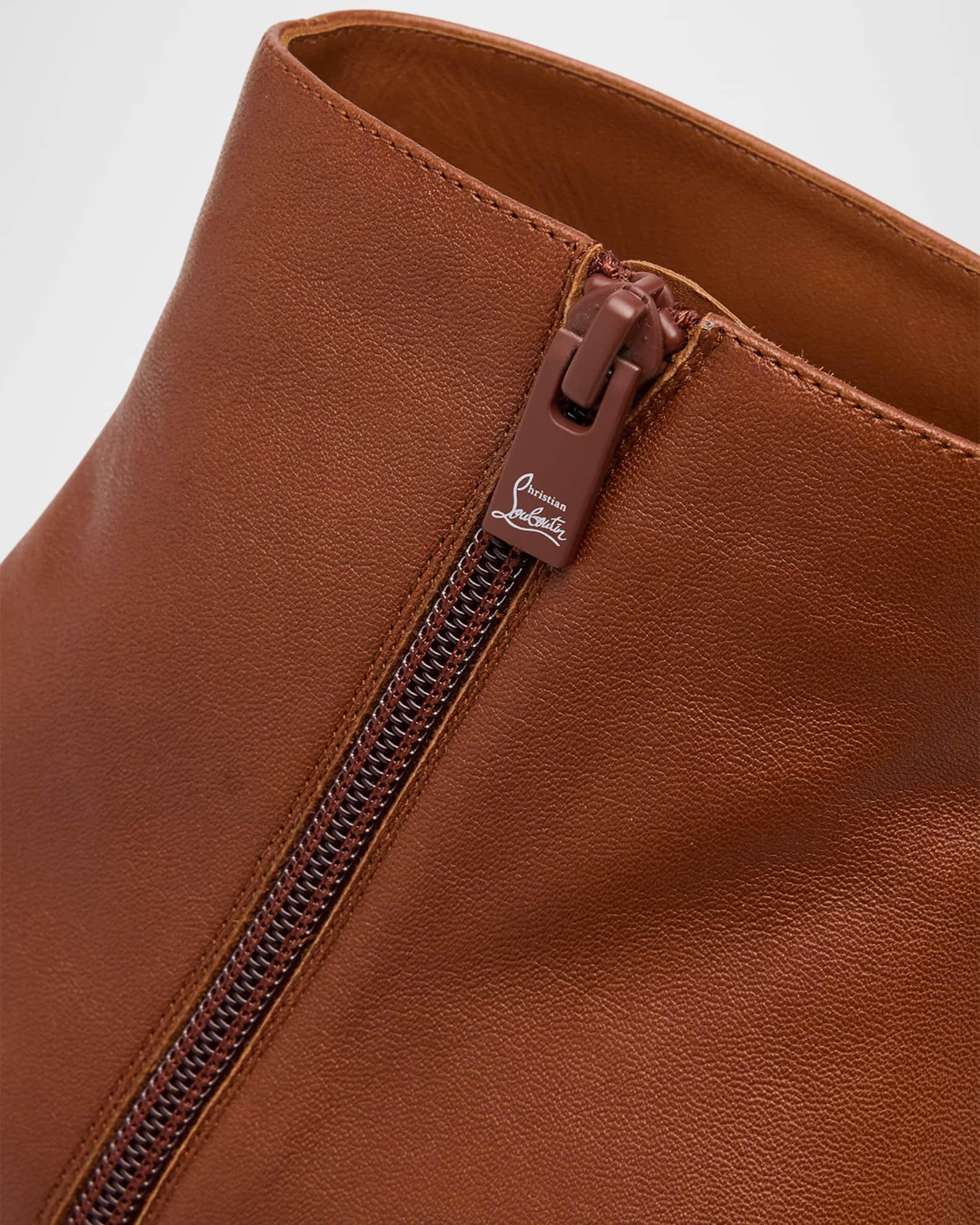 Vibella Leather Red Sole Ankle Booties  Product Image