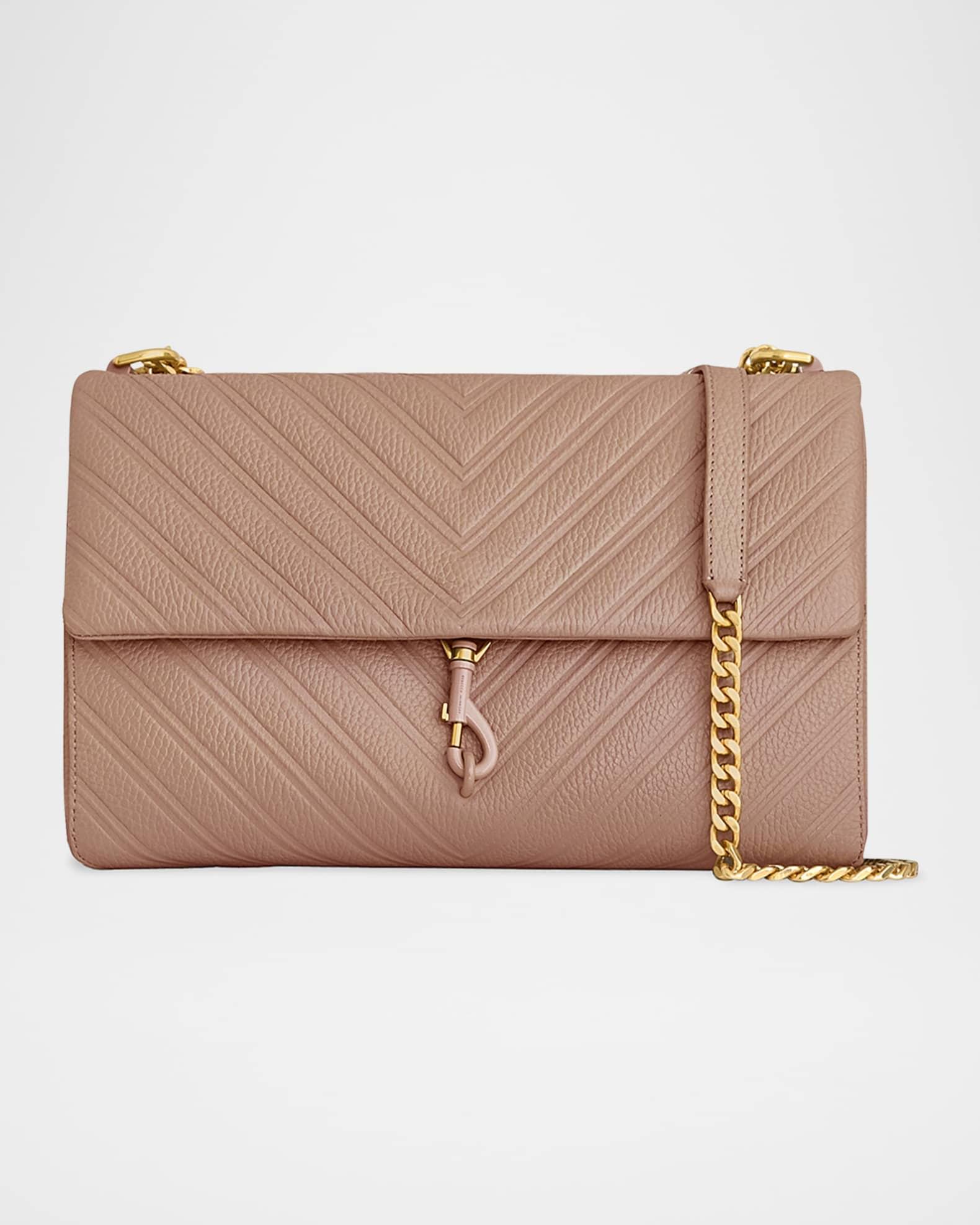 Edie Large Embossed Leather Shoulder Bag Product Image