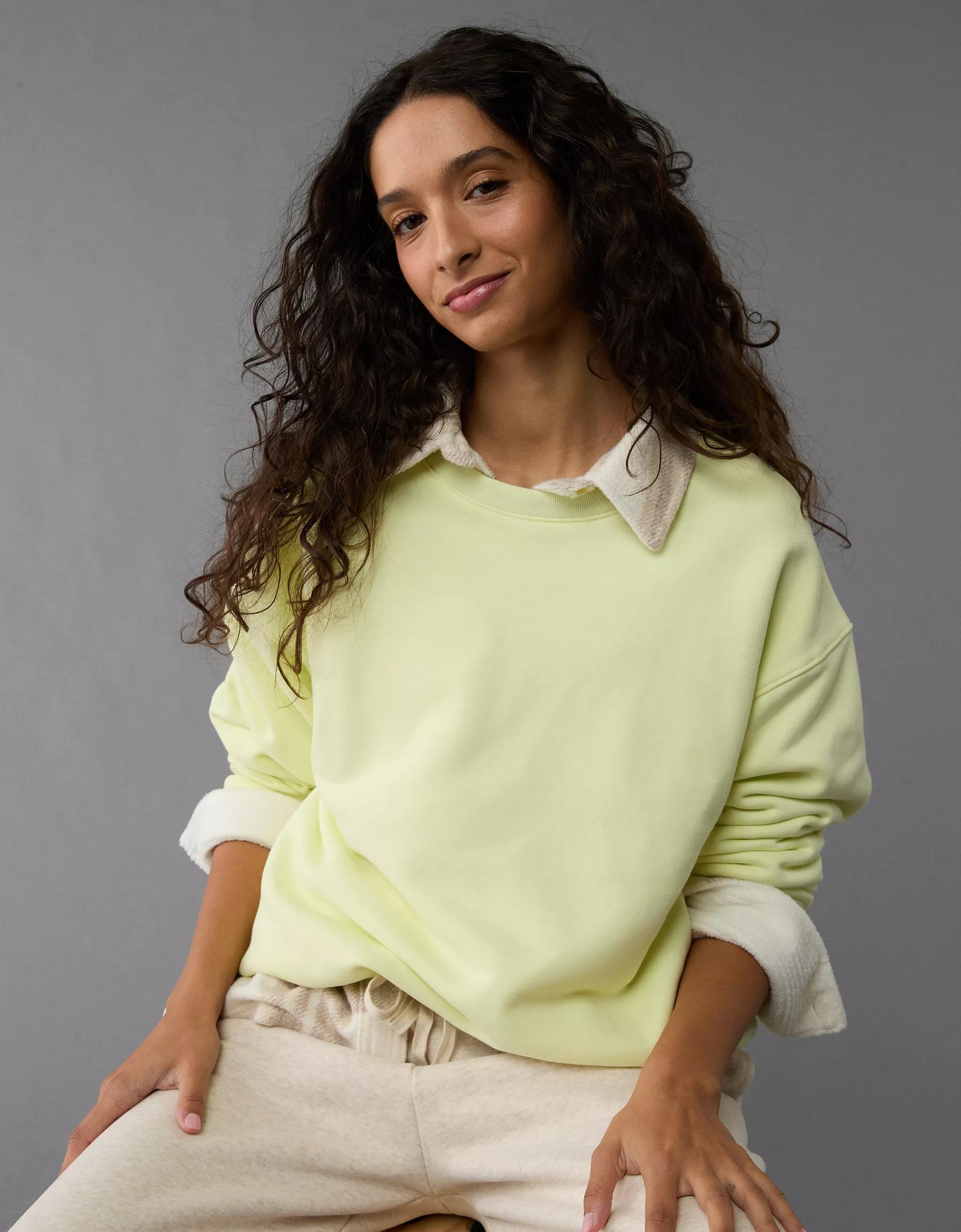 AE Everyday Luxe Crew Neck Sweatshirt Product Image