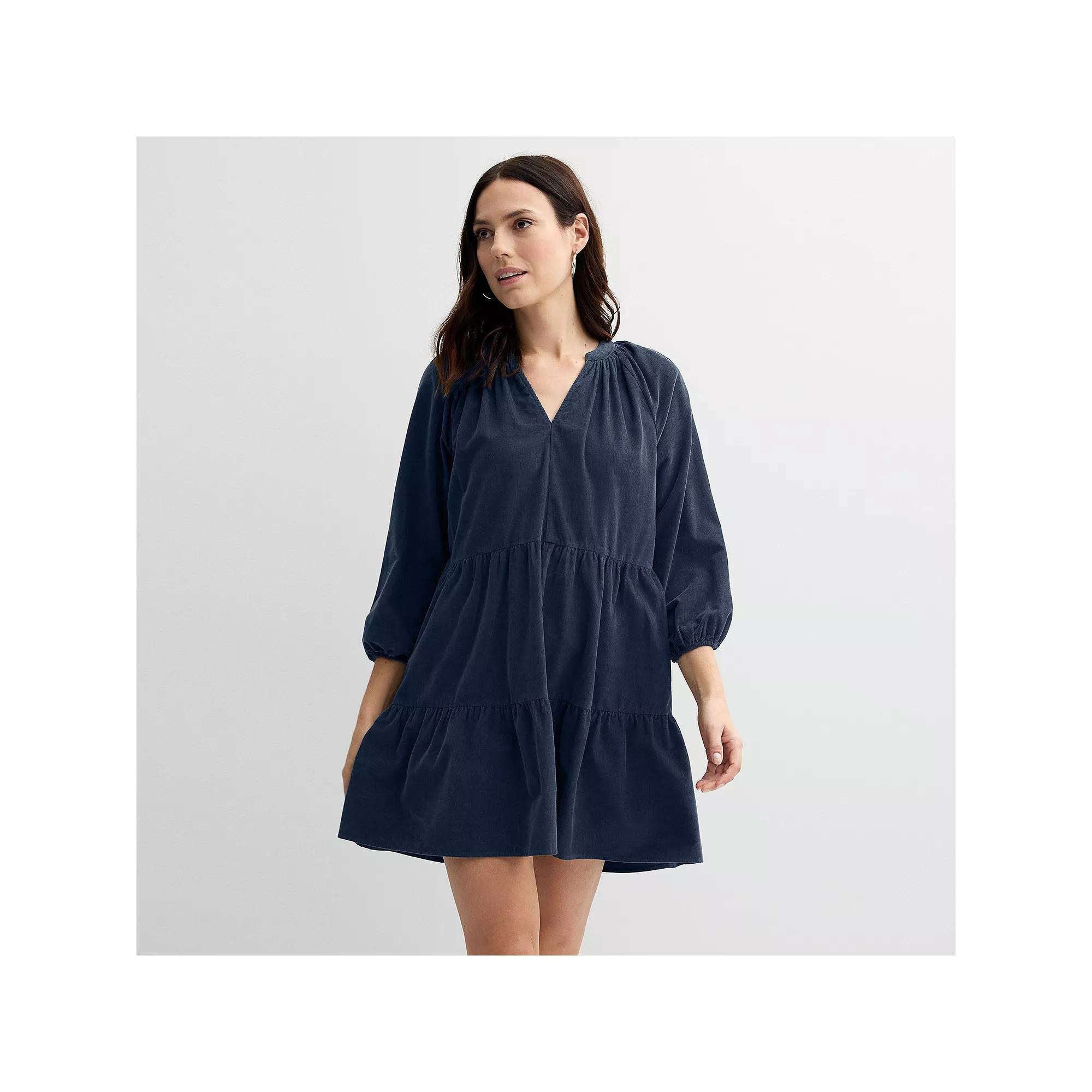 Women's Sonoma Goods For Life® Tiered Corduroy Dress,  Product Image