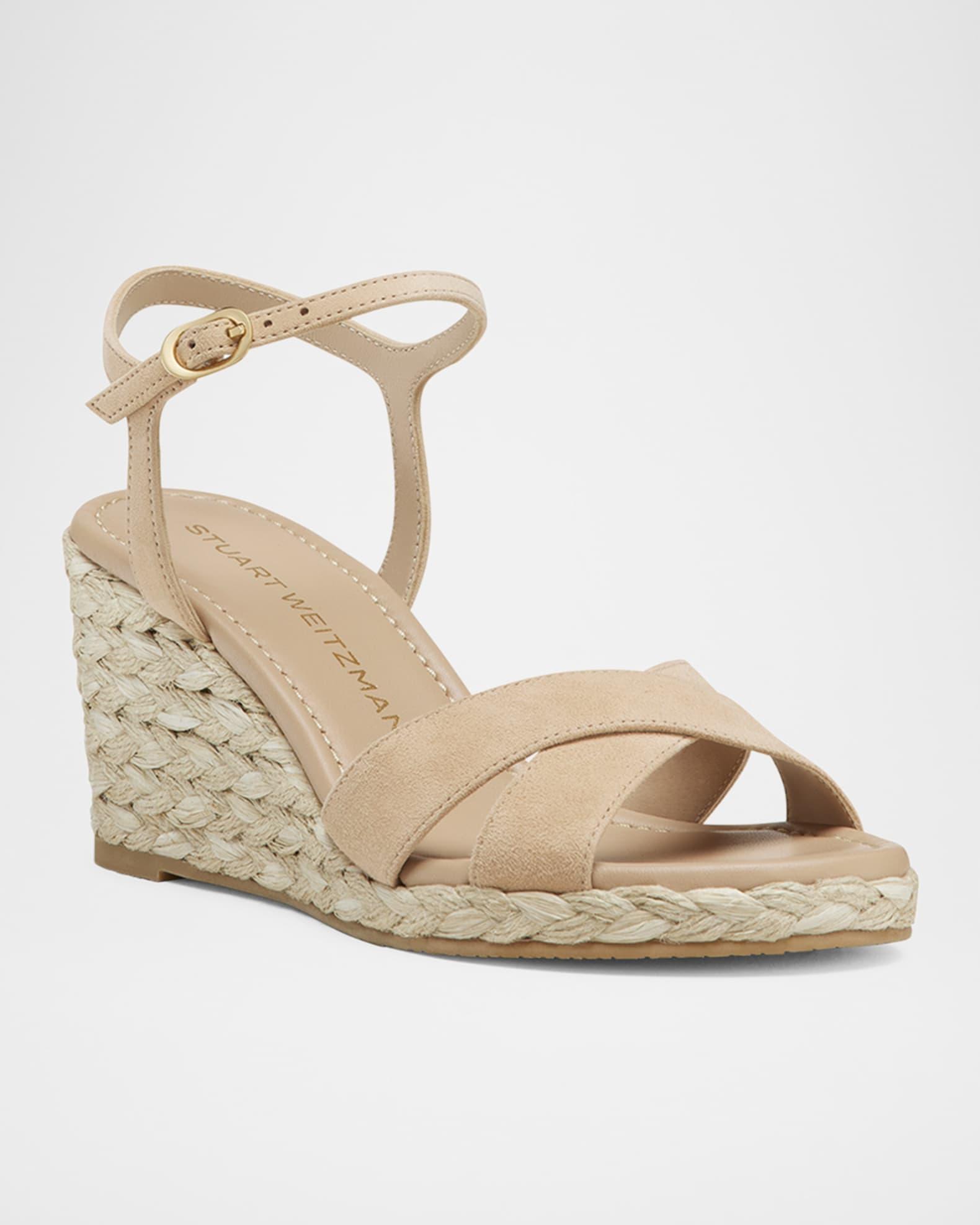 Dayna Suede Crisscross Wedge Espadrilles Product Image