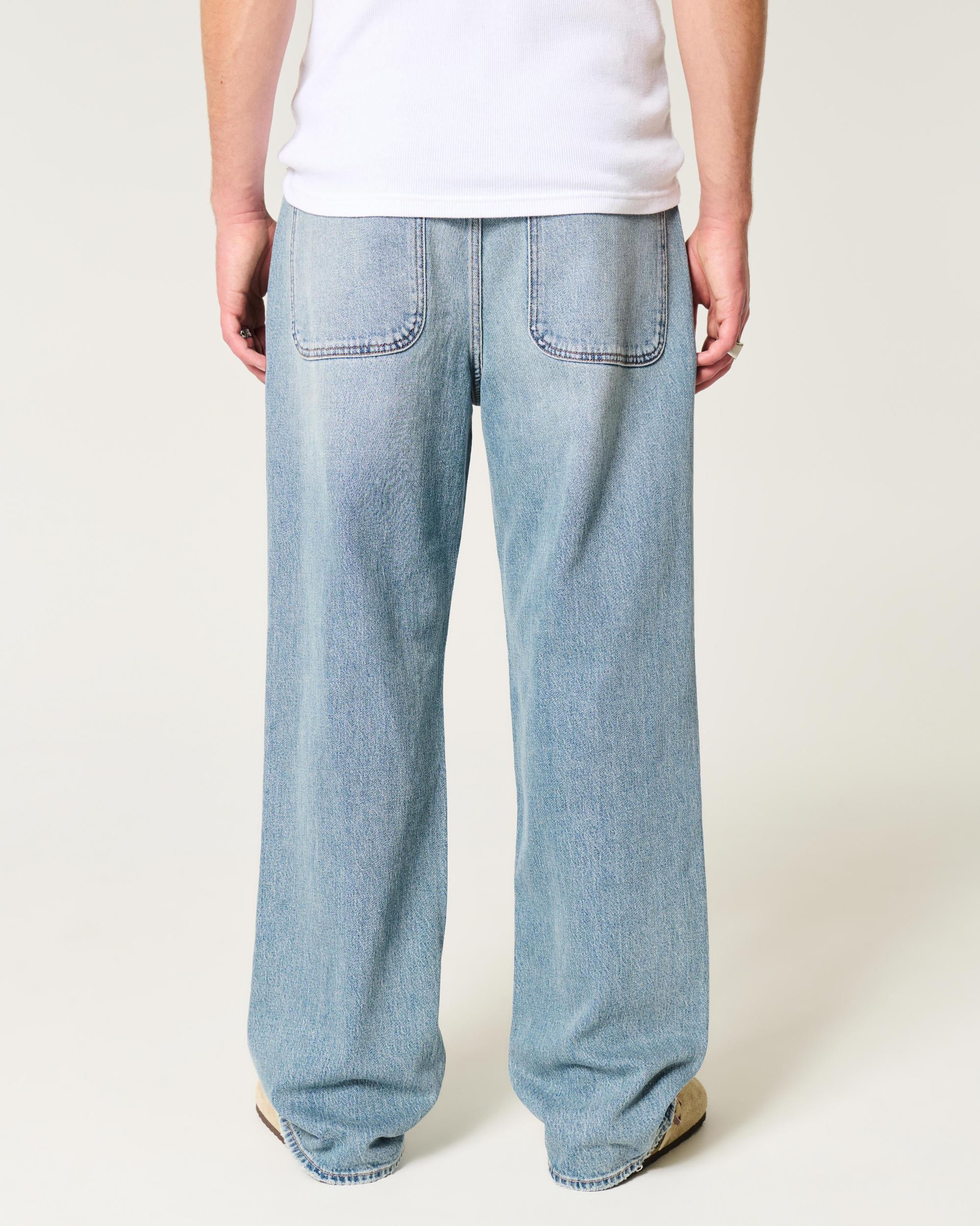 Railroad Stripe Baggy Painter Jeans Product Image