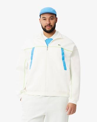 Men's Loose Fit Zip-Up Piqué Sweatshirt Product Image