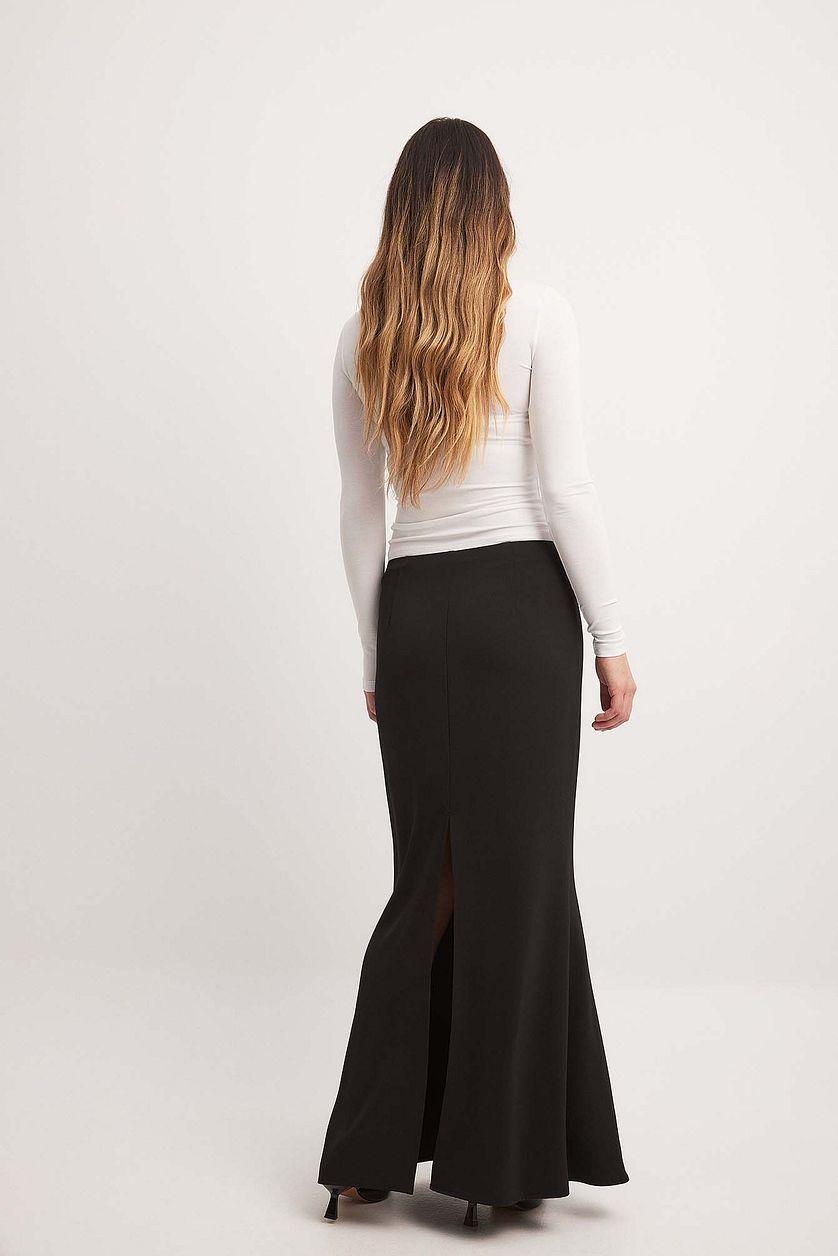 Mermaid Shaped Low Waist Maxi Skirt Product Image