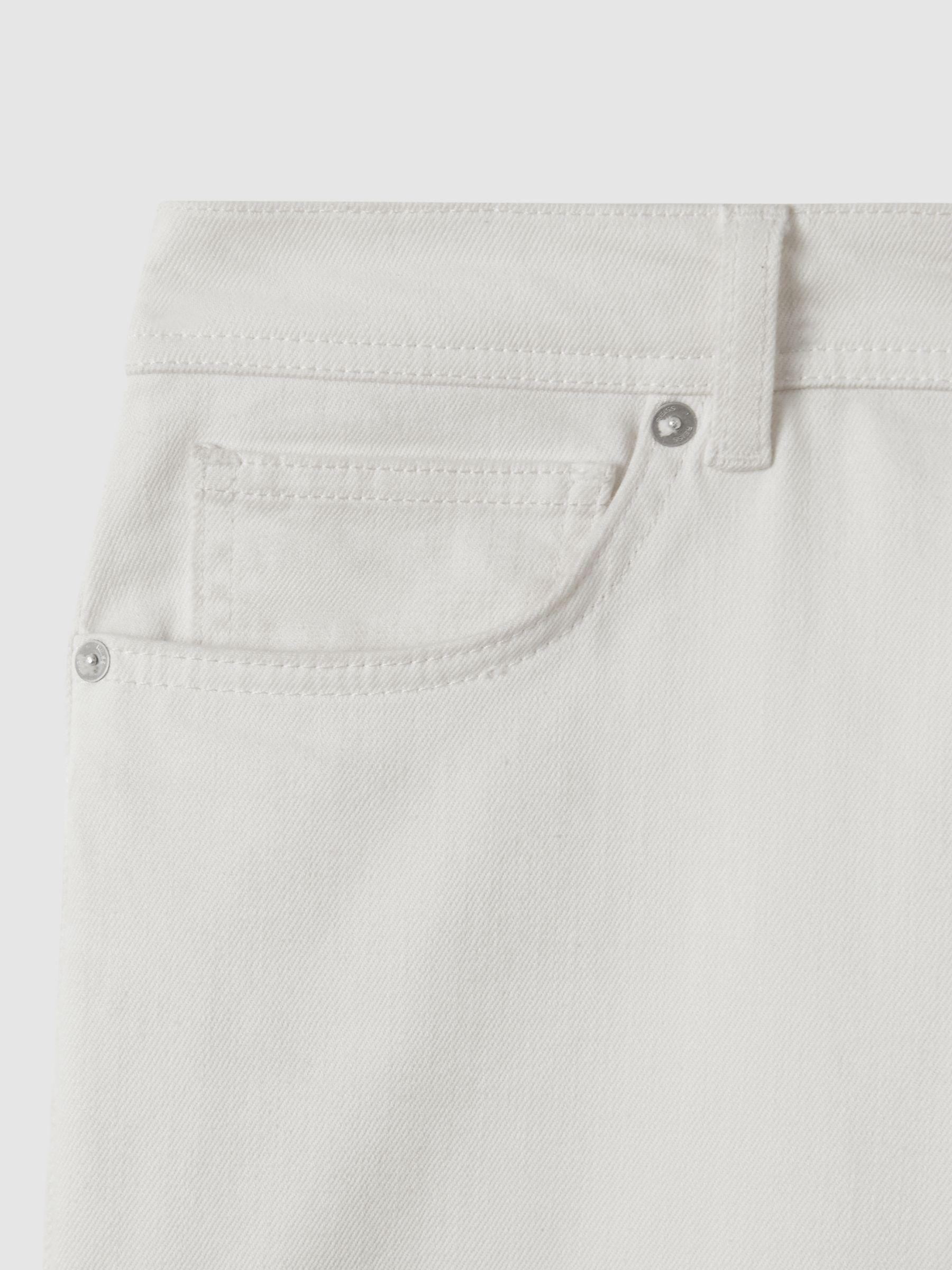 Tapered Slim Fit Jeans in Ecru Product Image