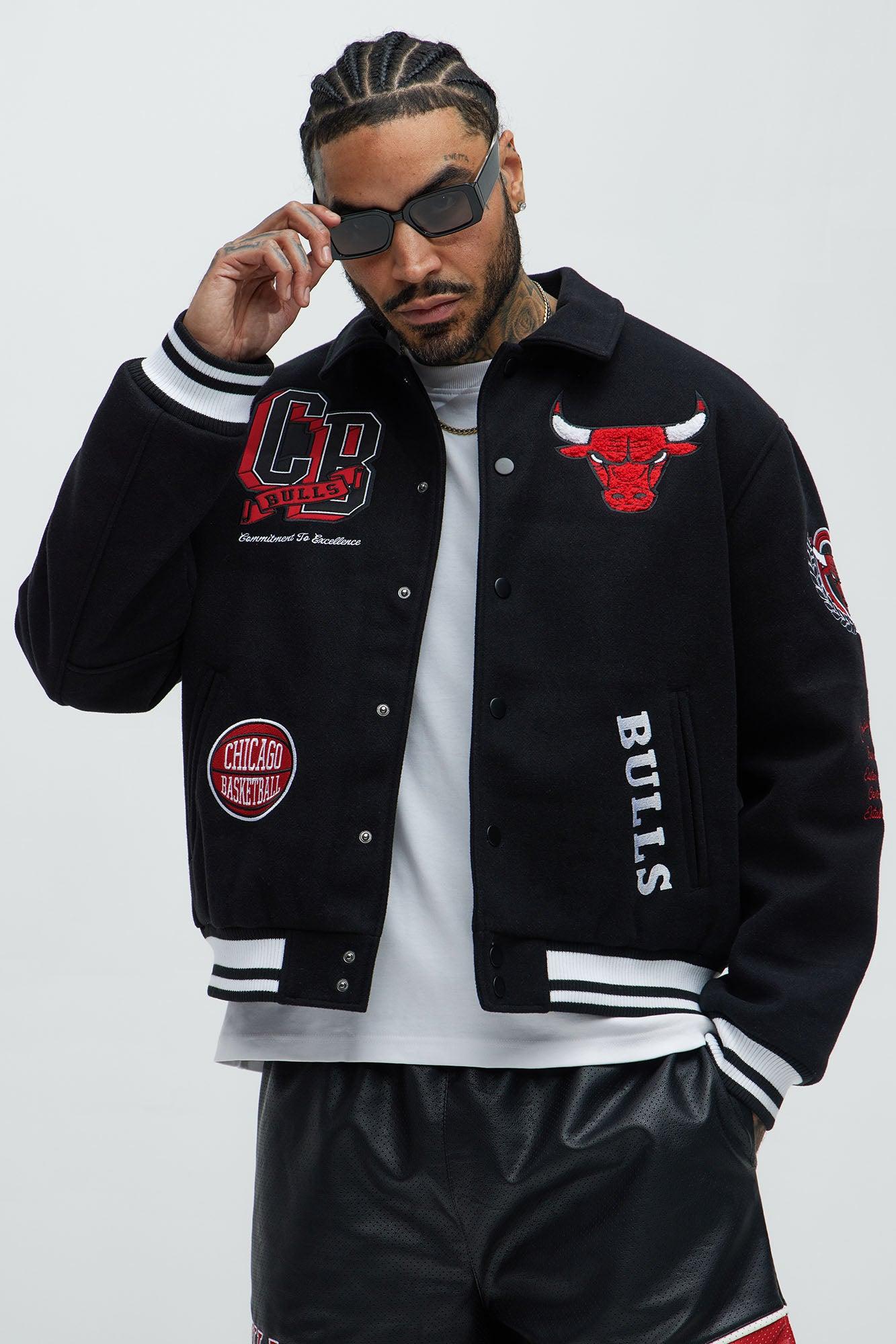 Bulls Ring Leader Varsity Jacket - Black/Red Male Product Image