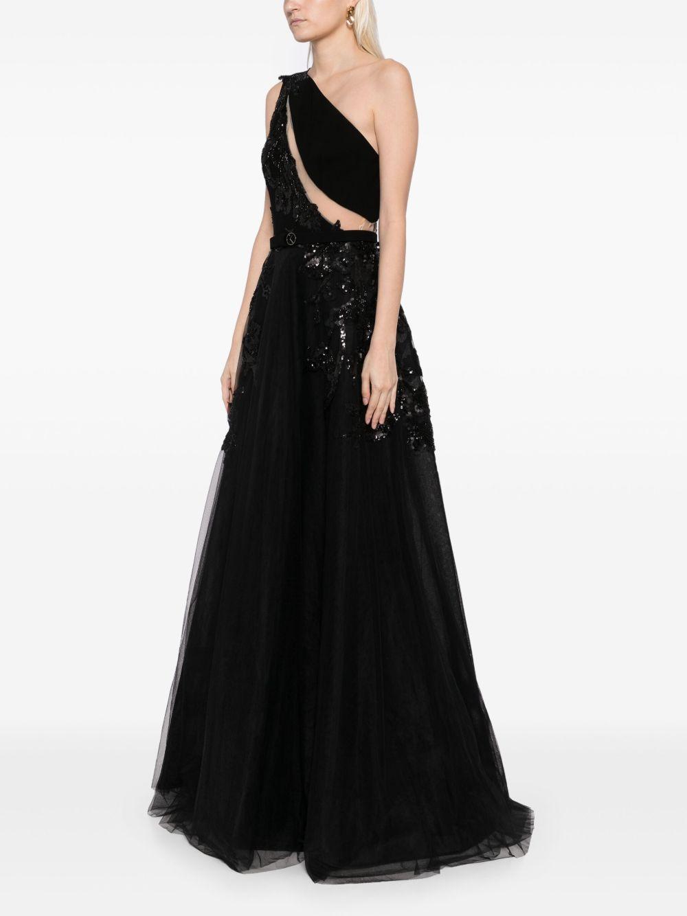 one-shoulder beaded gown Product Image
