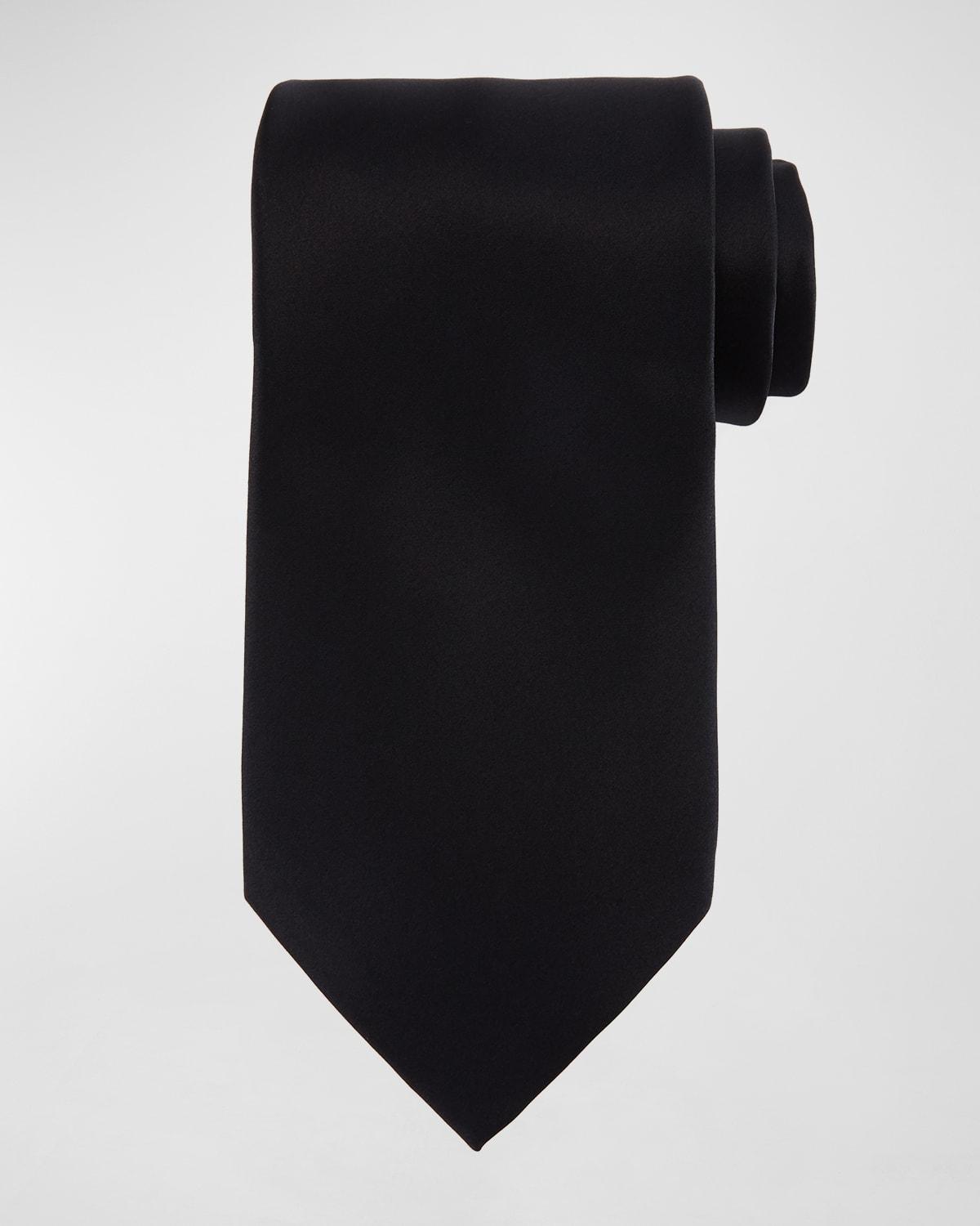 Solid Silk Satin Tie Product Image