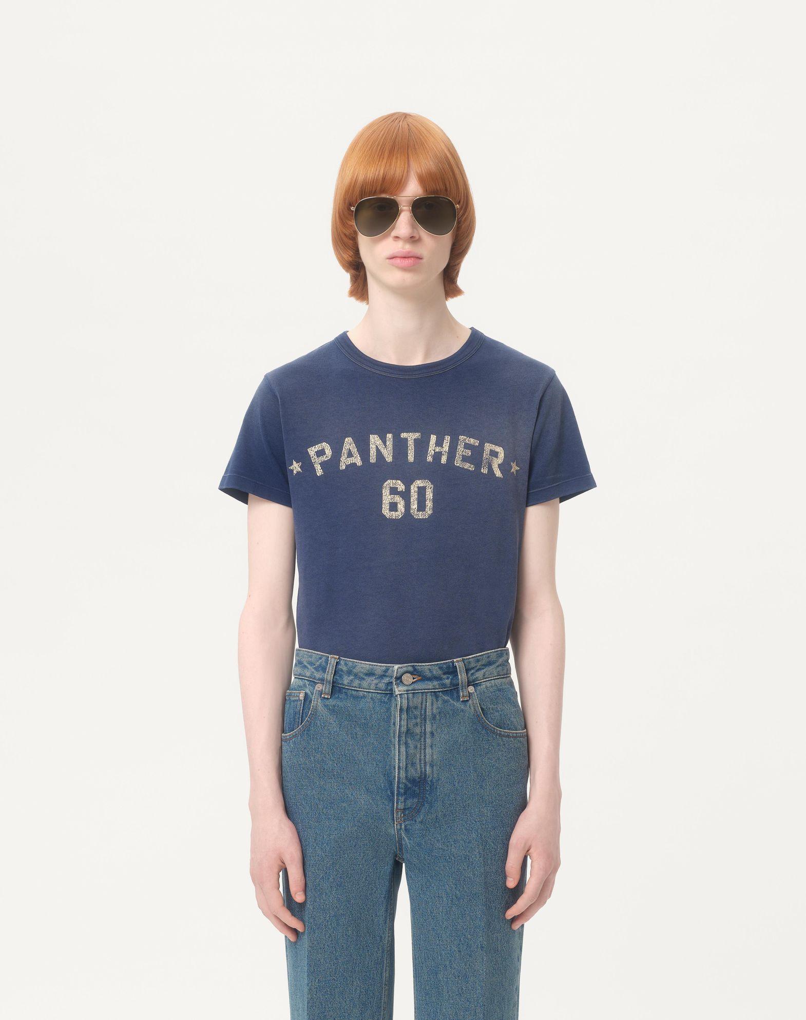 Cotton T-Shirt With Chez Valentino Print And Patch Product Image