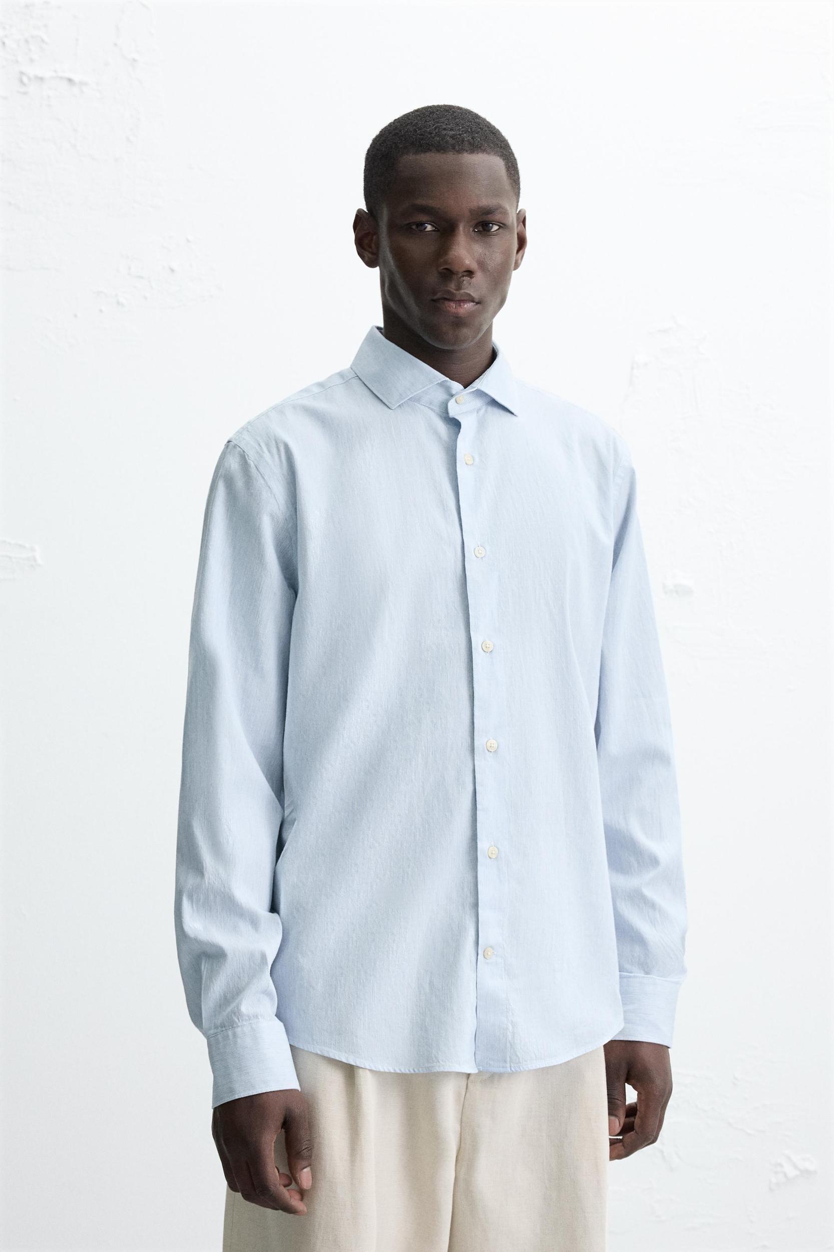 TEXTURED STRIPED SHIRT Product Image