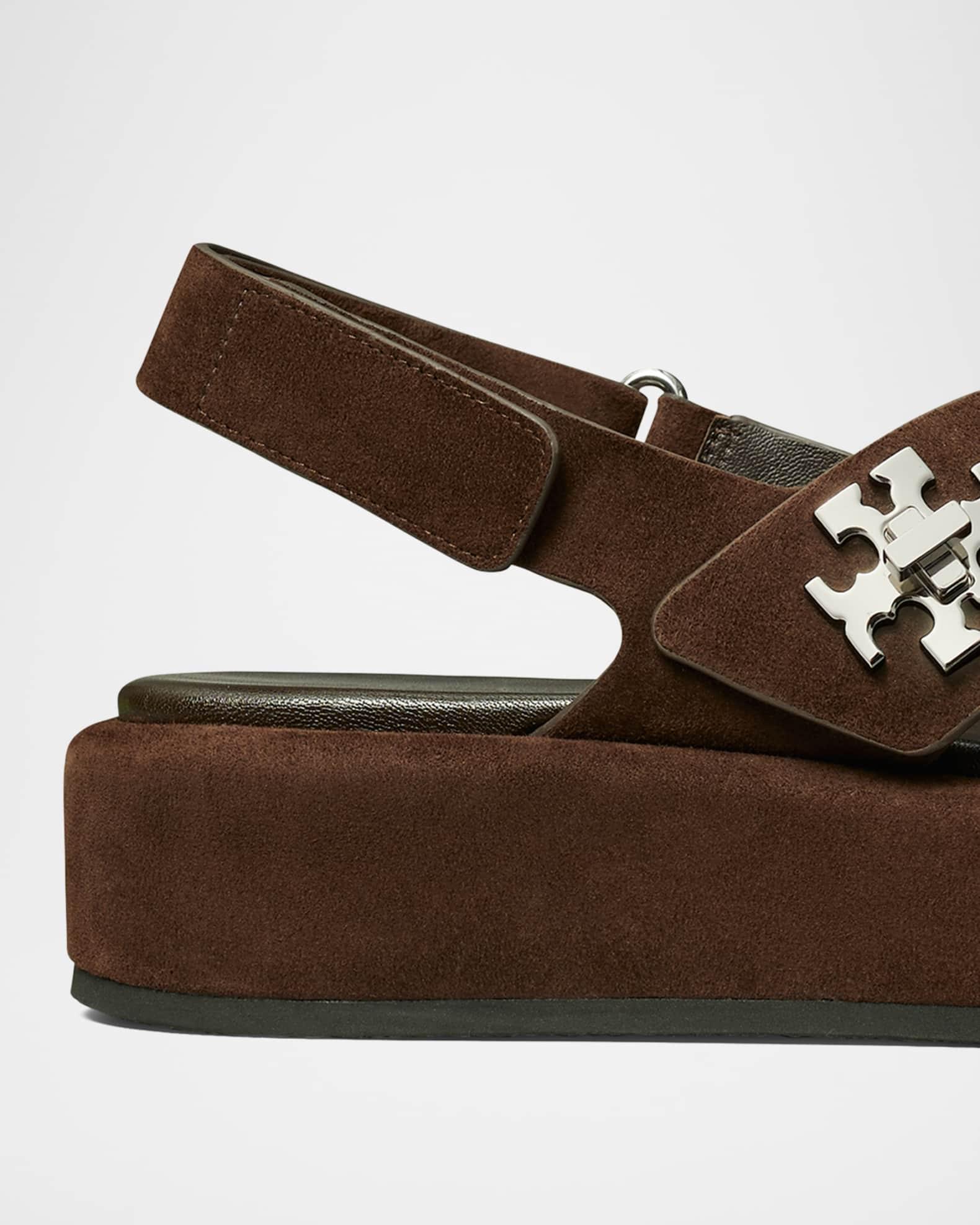 Turnlock Suede Platform Sandals  Product Image