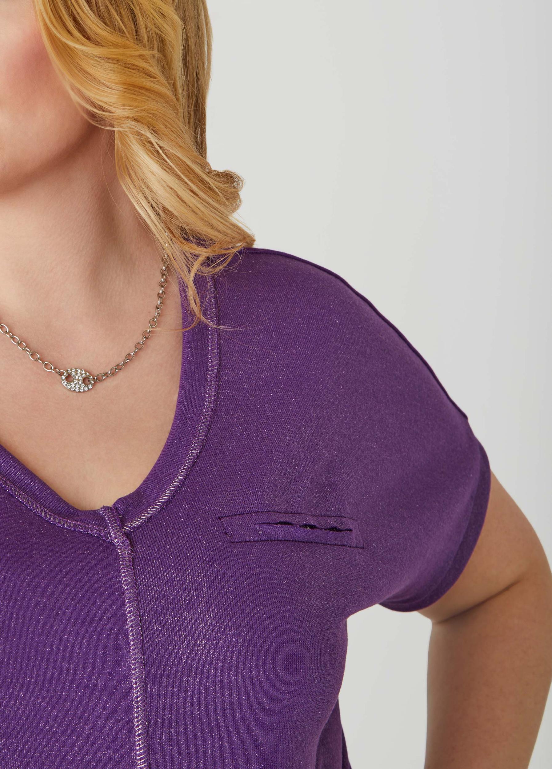 Sequined Metallic Jersey Tee Product Image