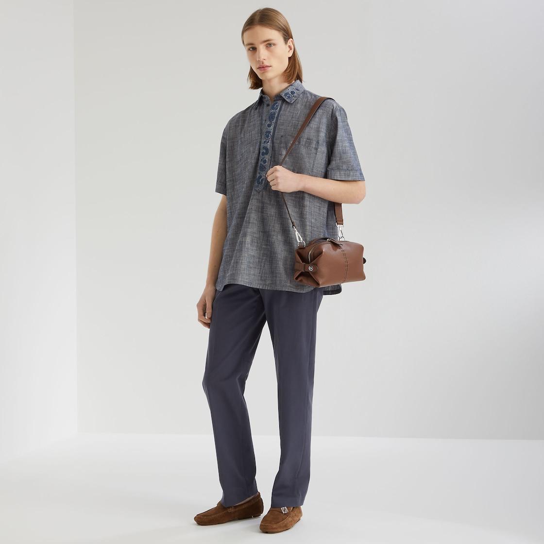 Selleria Fendi Siesta SmallBrown leather Selleria bag with 266 hand-sewn topstitches Product Image