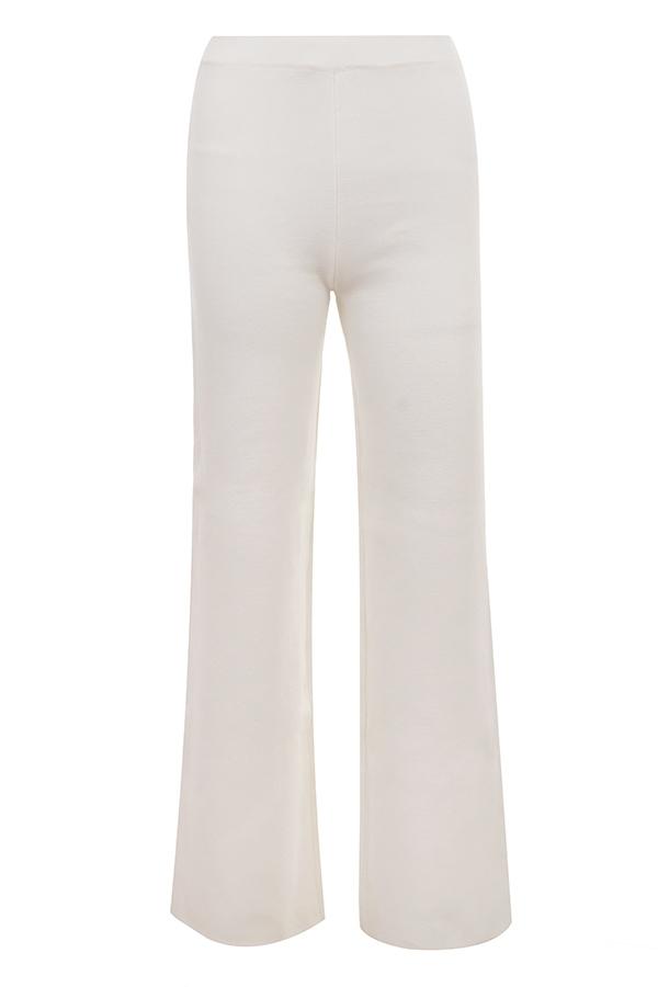 Vanna  off white cotton knitted trousers - sale Product Image