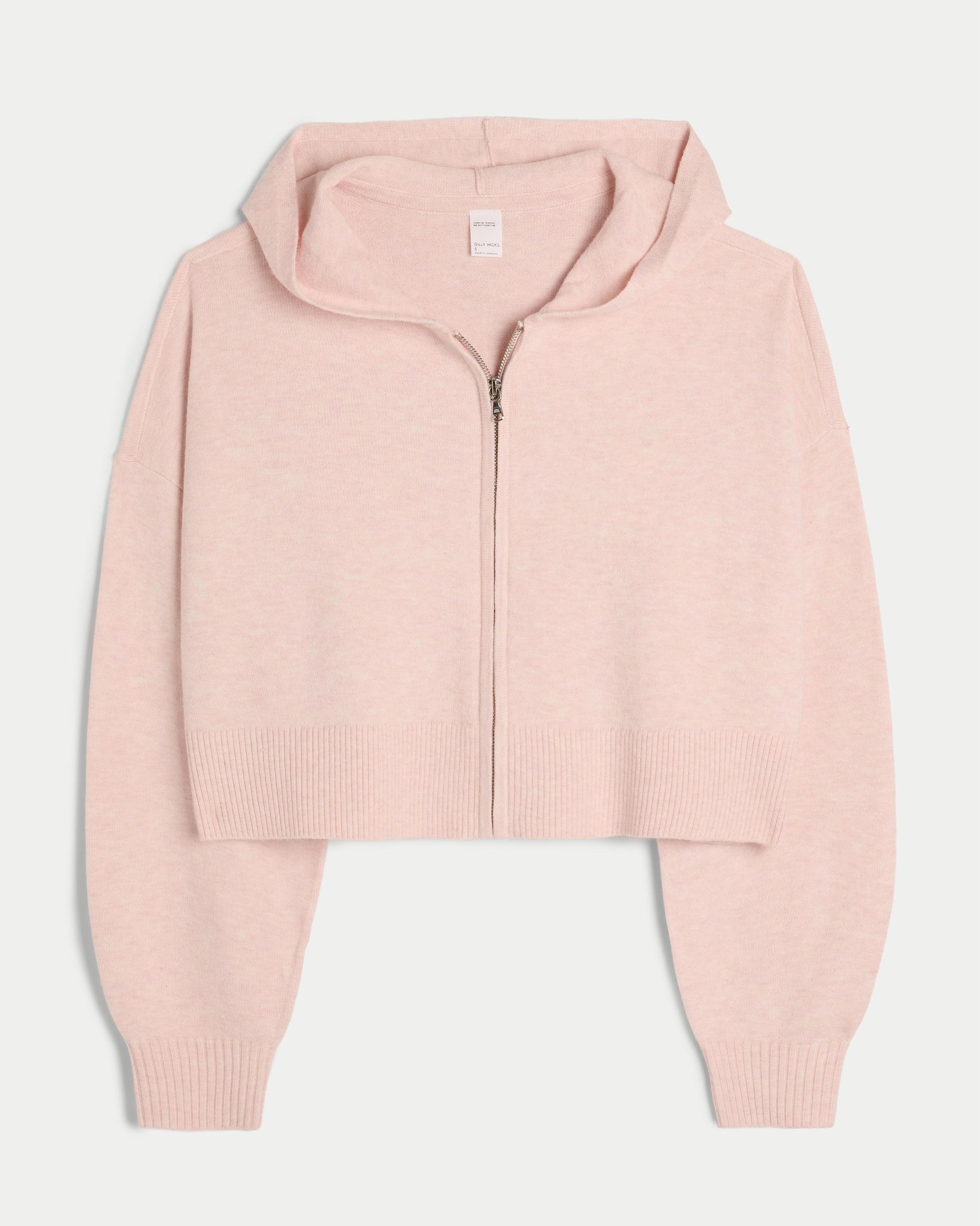 Gilly Hicks Sweater-Knit Zip-Up Hoodie Product Image