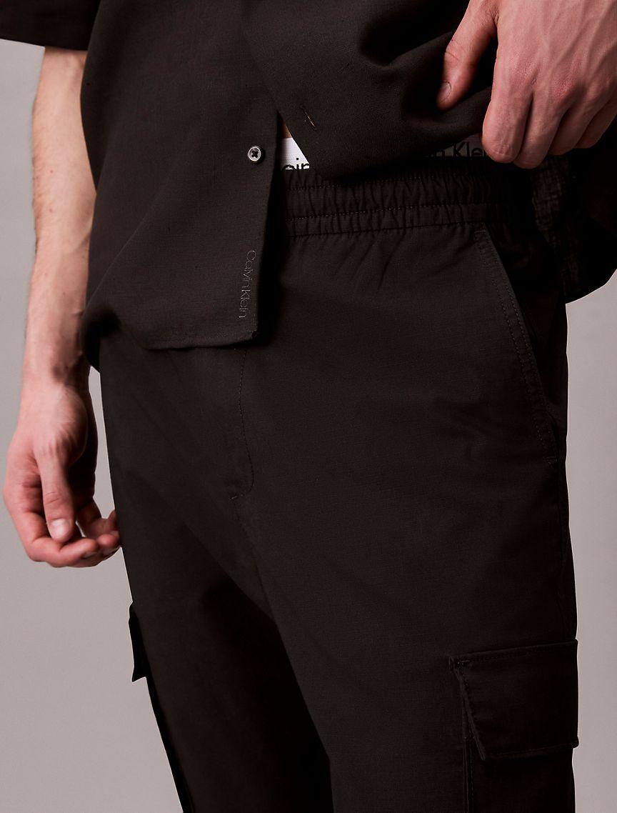 Cotton Blend Skinny Cargo Ripstop Pants Product Image