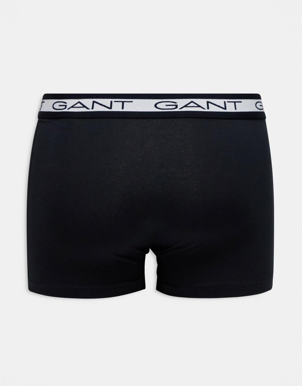 GANT 3 pack trunks with logo waistband in black Product Image