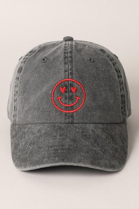 Heart Happy Face Embroidery Cap Product Image