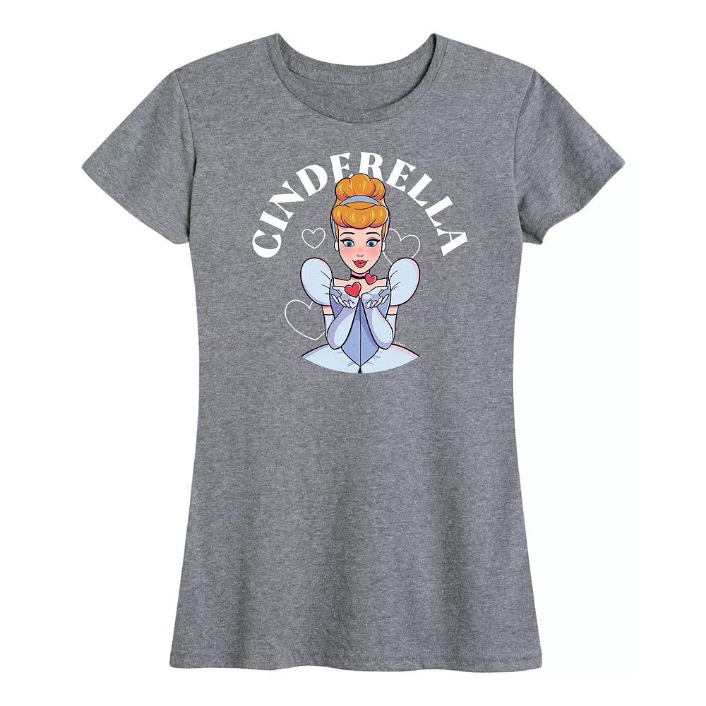 Disney Princess Cinderella Women's Kiss Graphic Tee, Girl's,  Product Image