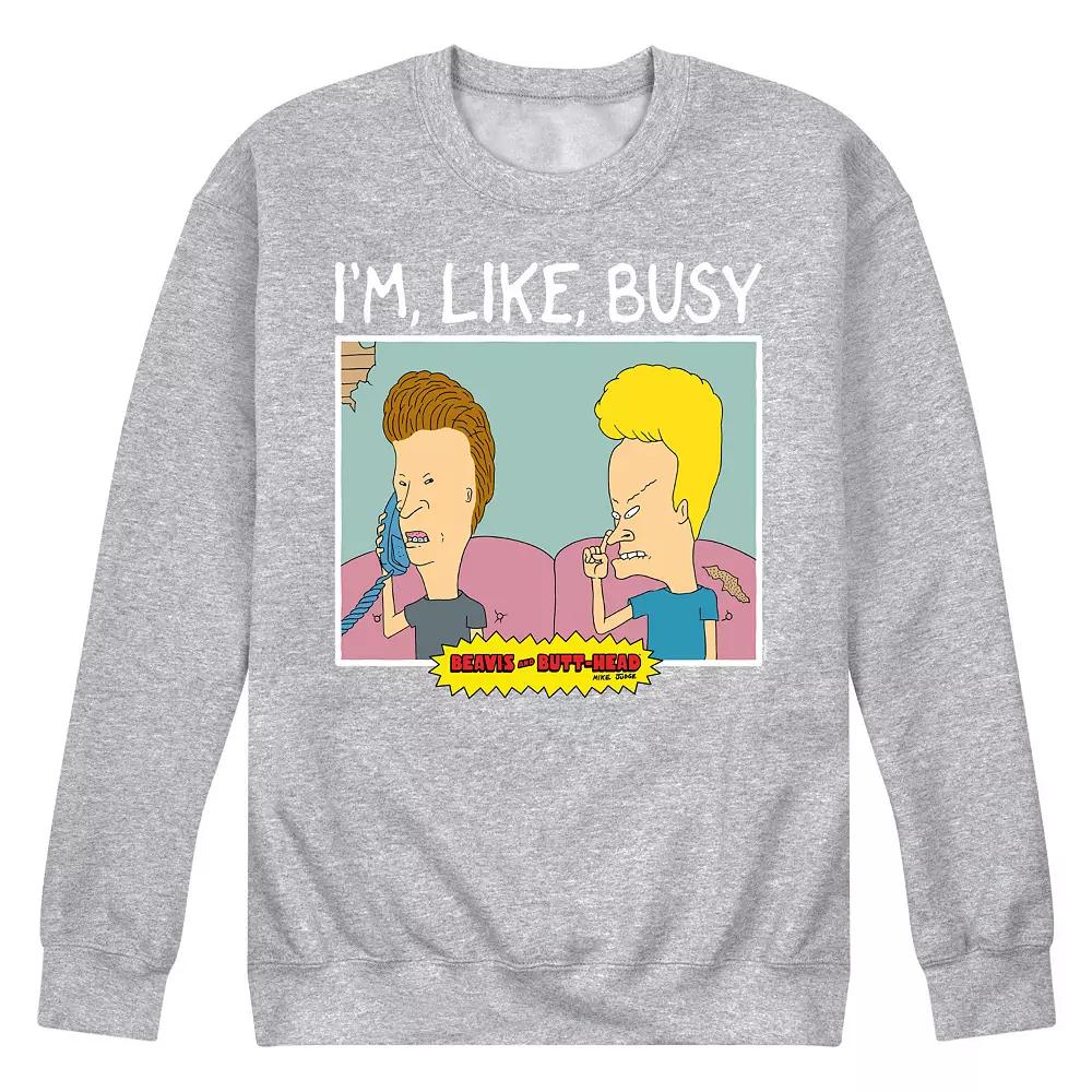 Men's Beavis And Butthead I'm Like Busy Sweatshirt,  Product Image