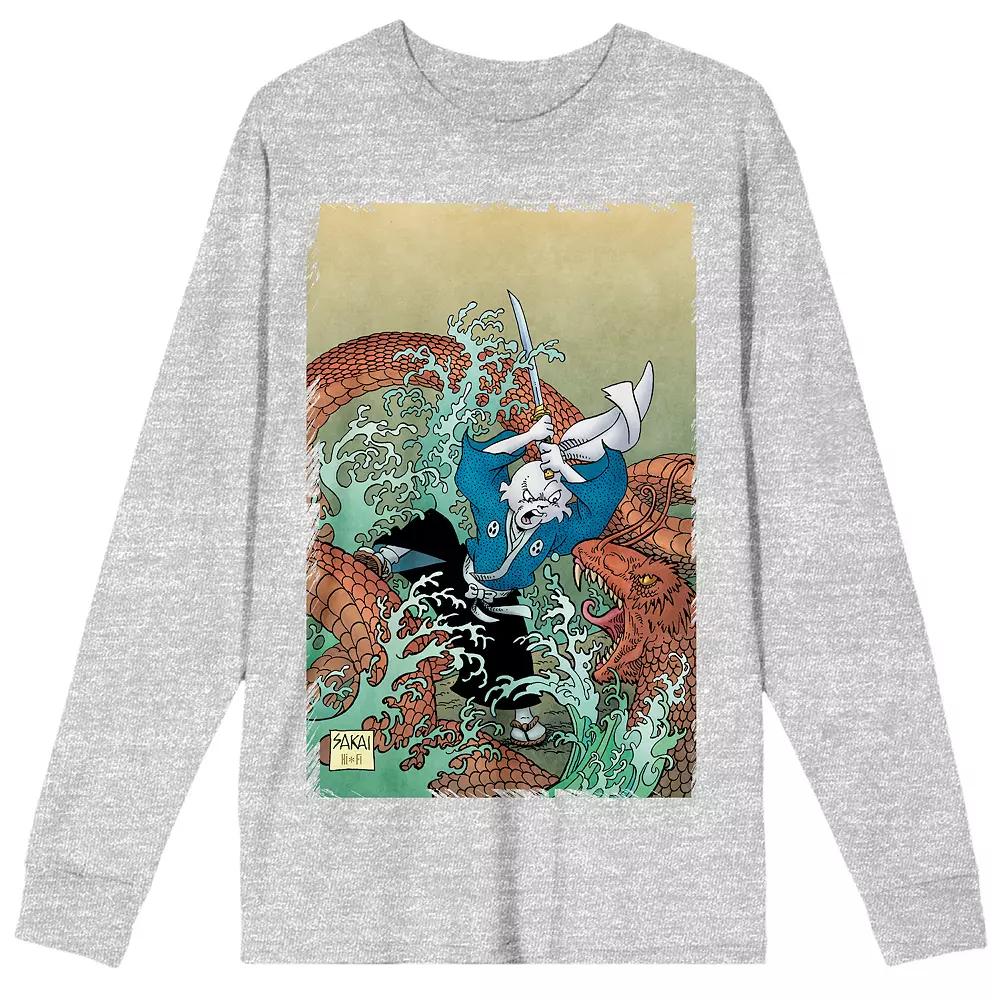 Men's Usagi Yojimbo Miyamoto Usagi Sea Dragon Long Sleeve Graphic Tee,  Product Image