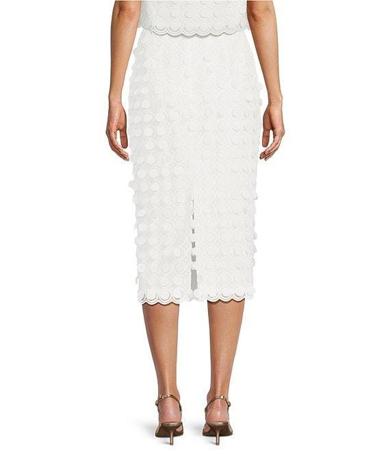 Trina Turk Dita Embroidered Dot Midi Pencil Skirt Product Image