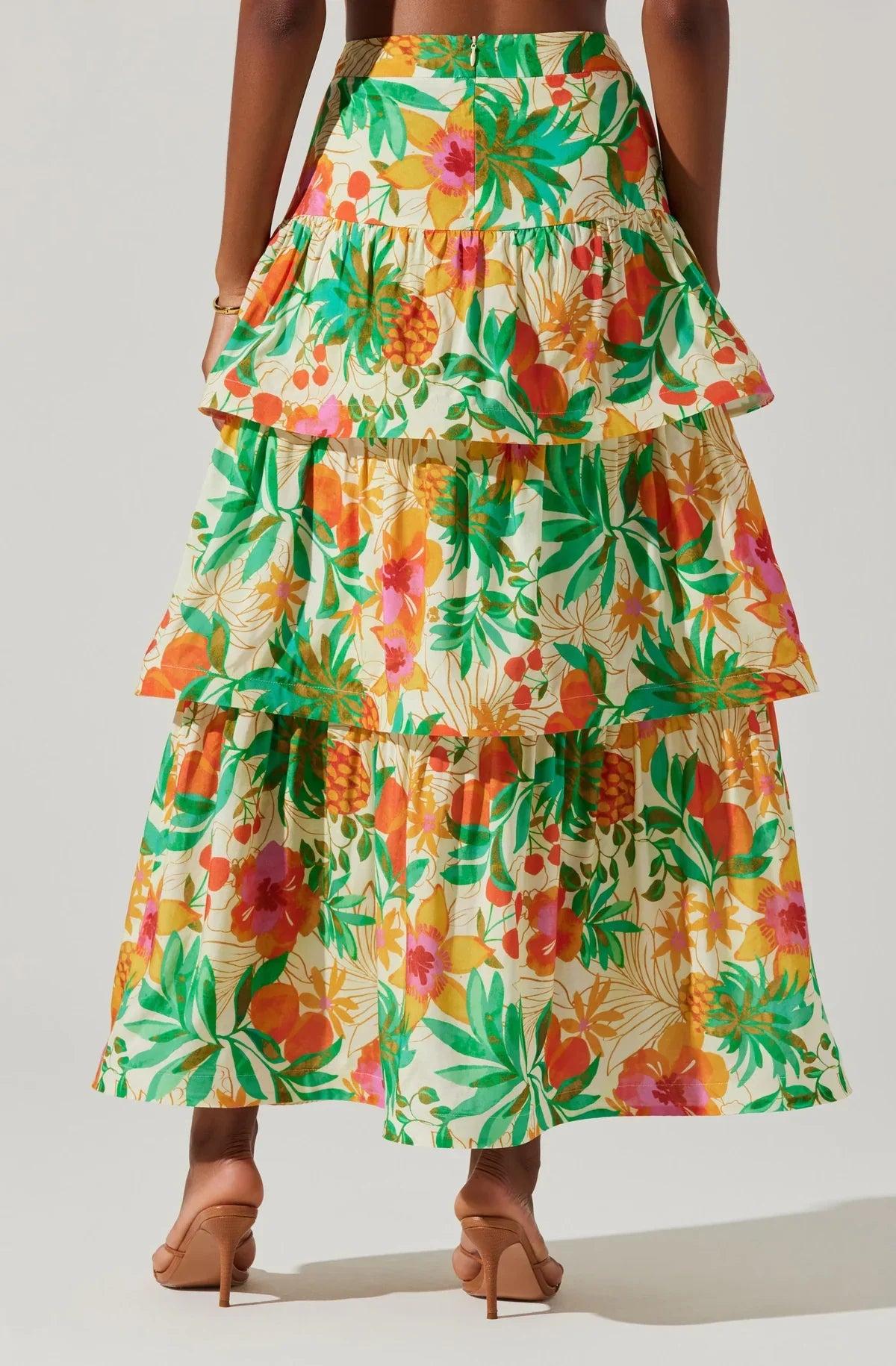 FINAL SALE ASTR the Label | Rooni Tiered Maxi Skirt Product Image