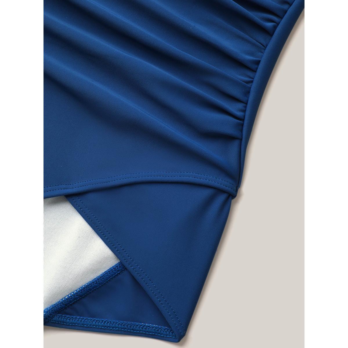 Plus Size Floral Print Twist-Front One-Piece Swimsuit Women's Swimwear Aegean Beach Tie knot Curve Bathing Suits High stretch One Pieces BloomChic 14-16/1X Product Image