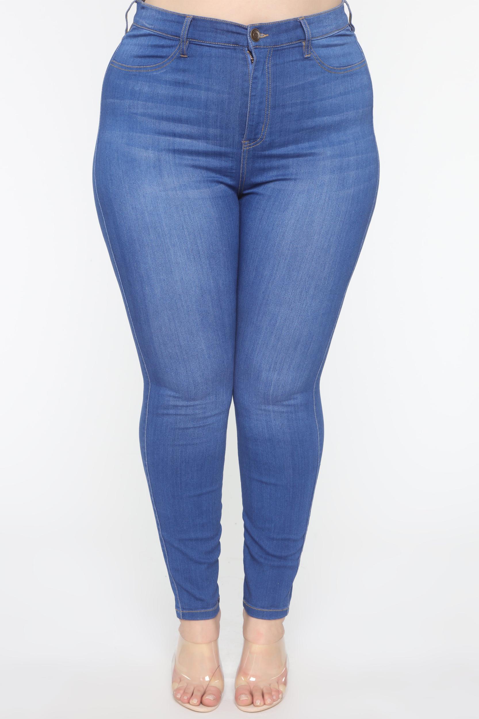 Emma Super Stretch High Rise Skinny Jean - Blue Product Image