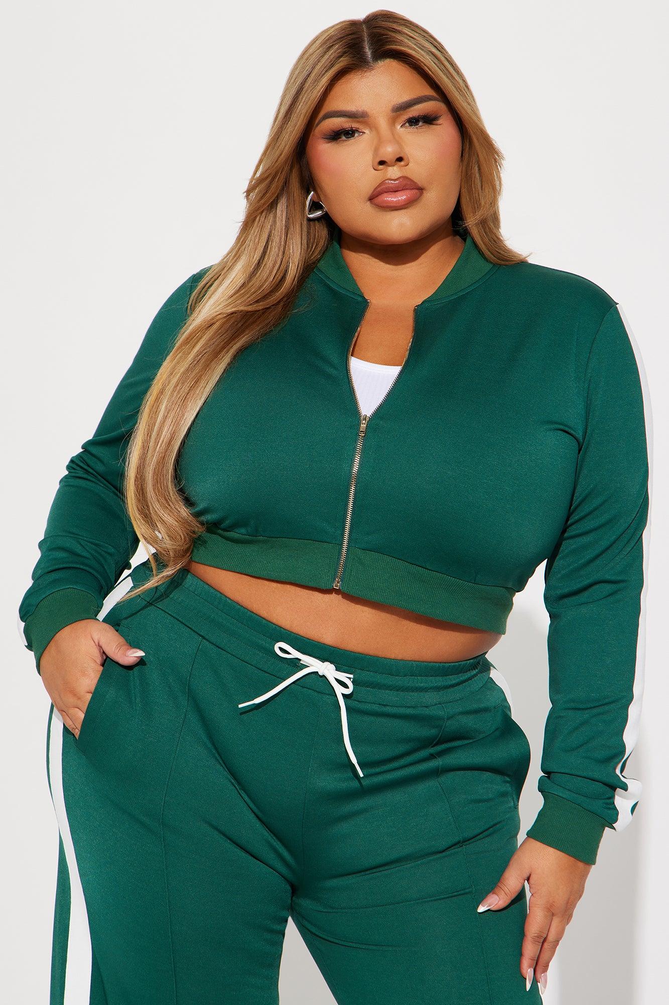 Hanging Out Later Track Pant Set - Hunter Product Image