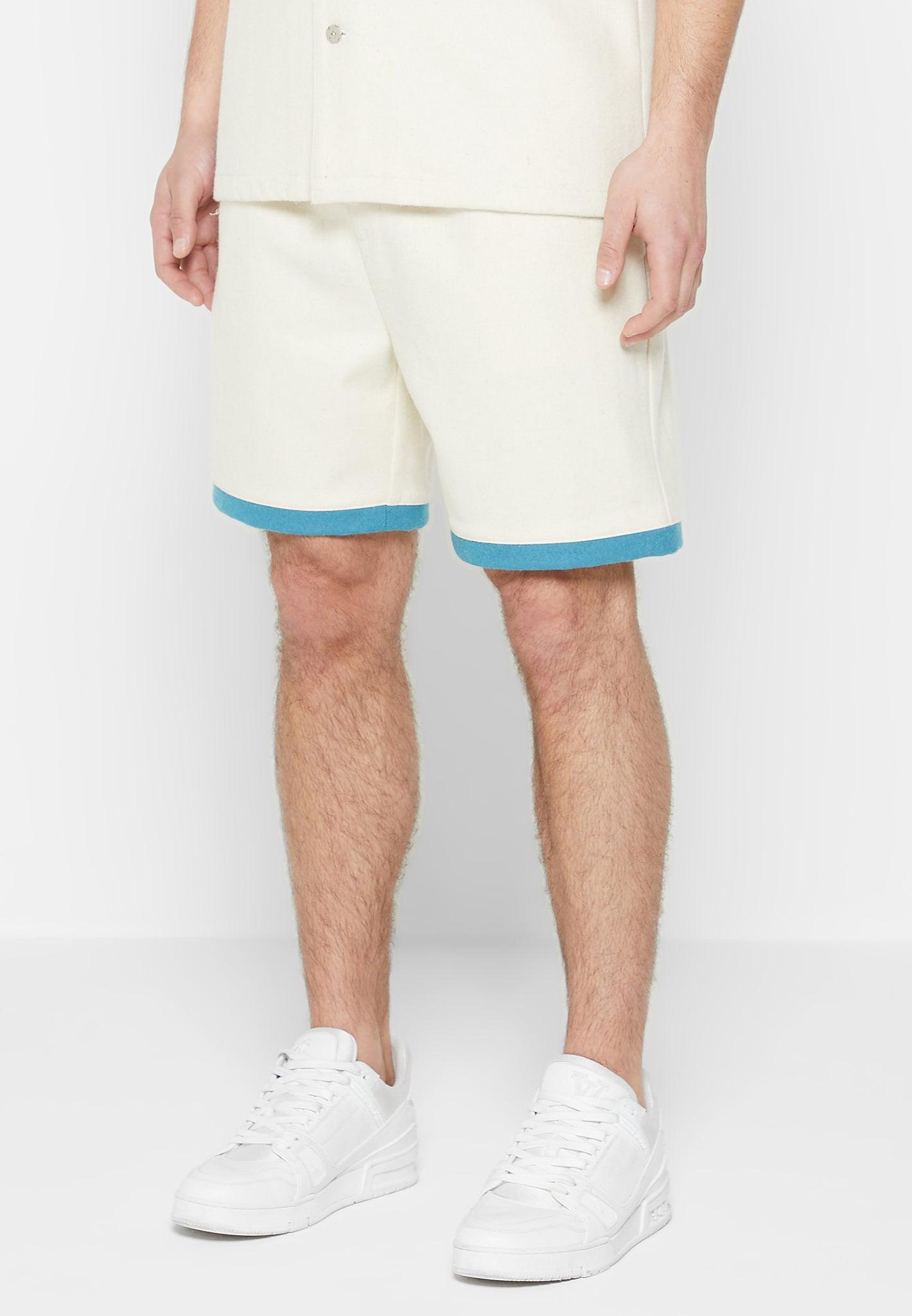 Limited Edition Art Wool Blend Shorts - Cream Male Product Image