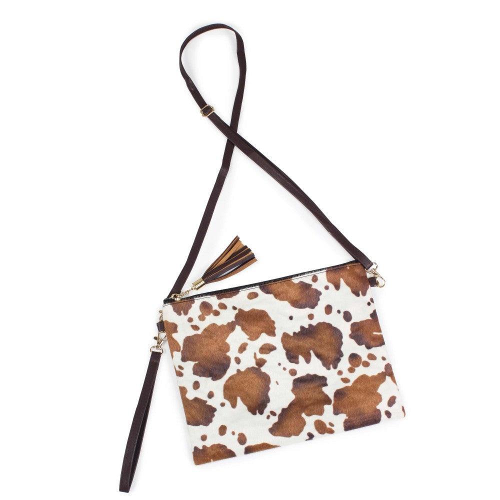 Cow Print Crossbody Handbag Product Image