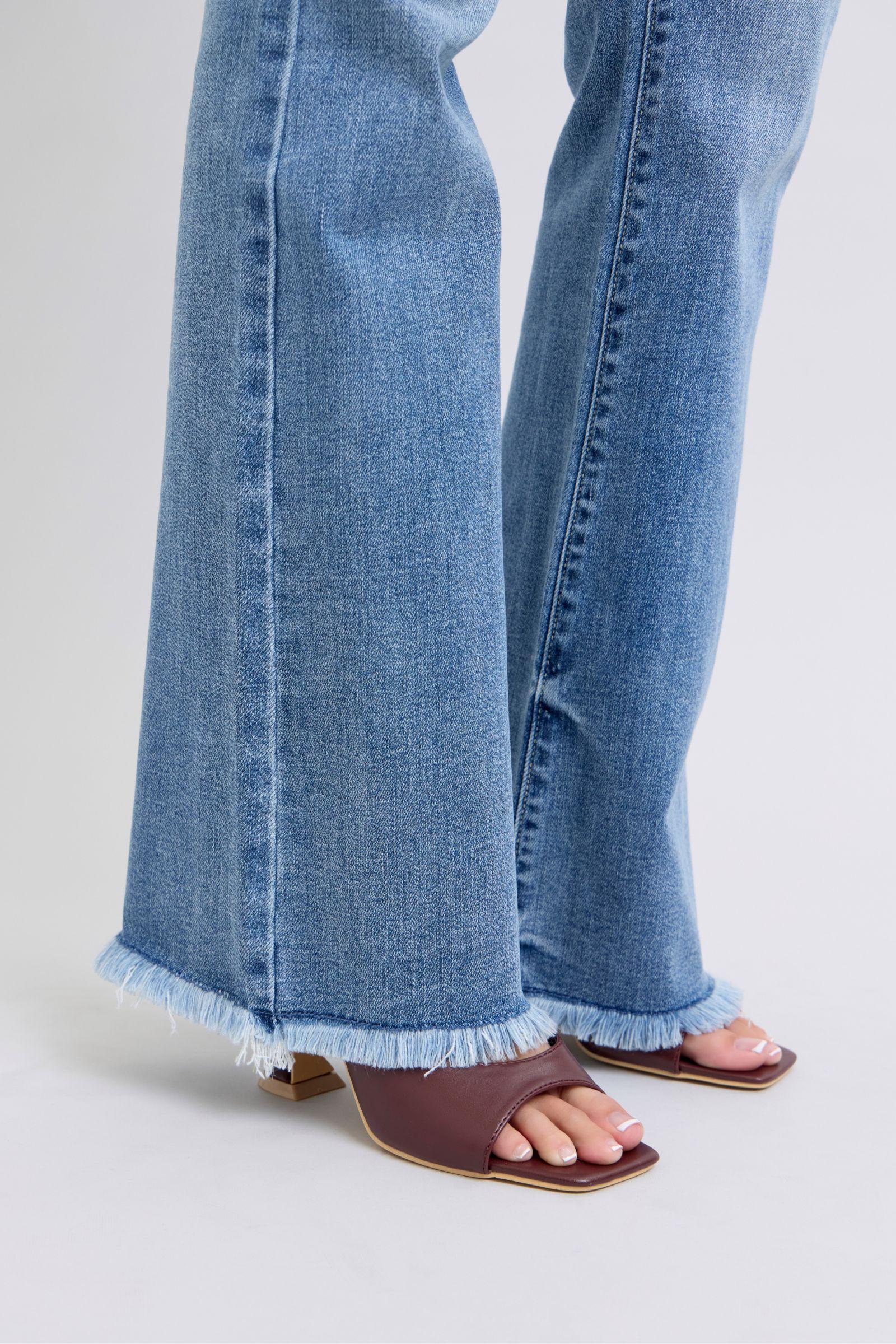 Kimberly Hi-Rise Raw Hem Bootcut Judy Blue Jeans - ONLINE EXCLUSIVE! Product Image