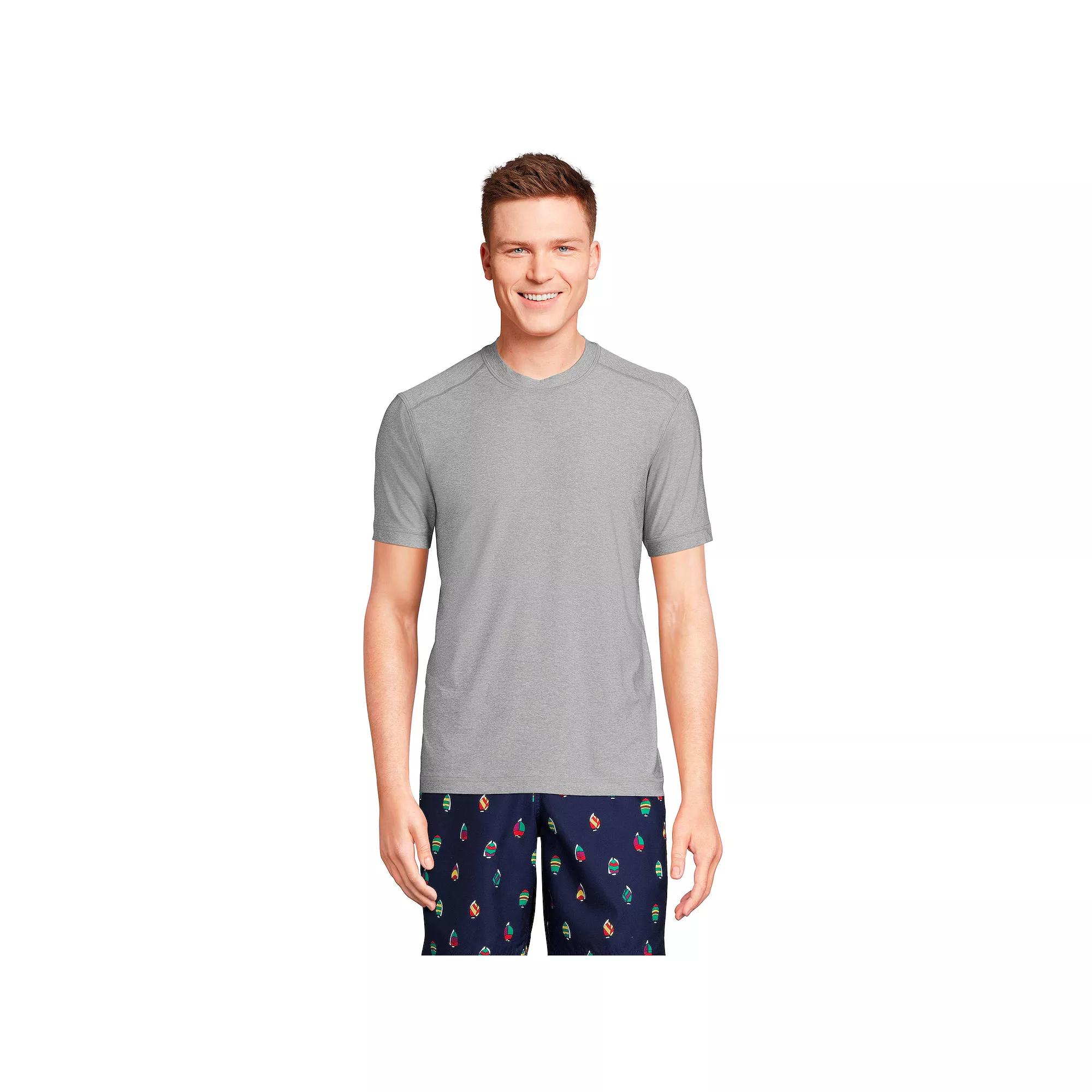 Men's Lands' End UPF 50 Short Sleeve Swim Shirt,  Product Image
