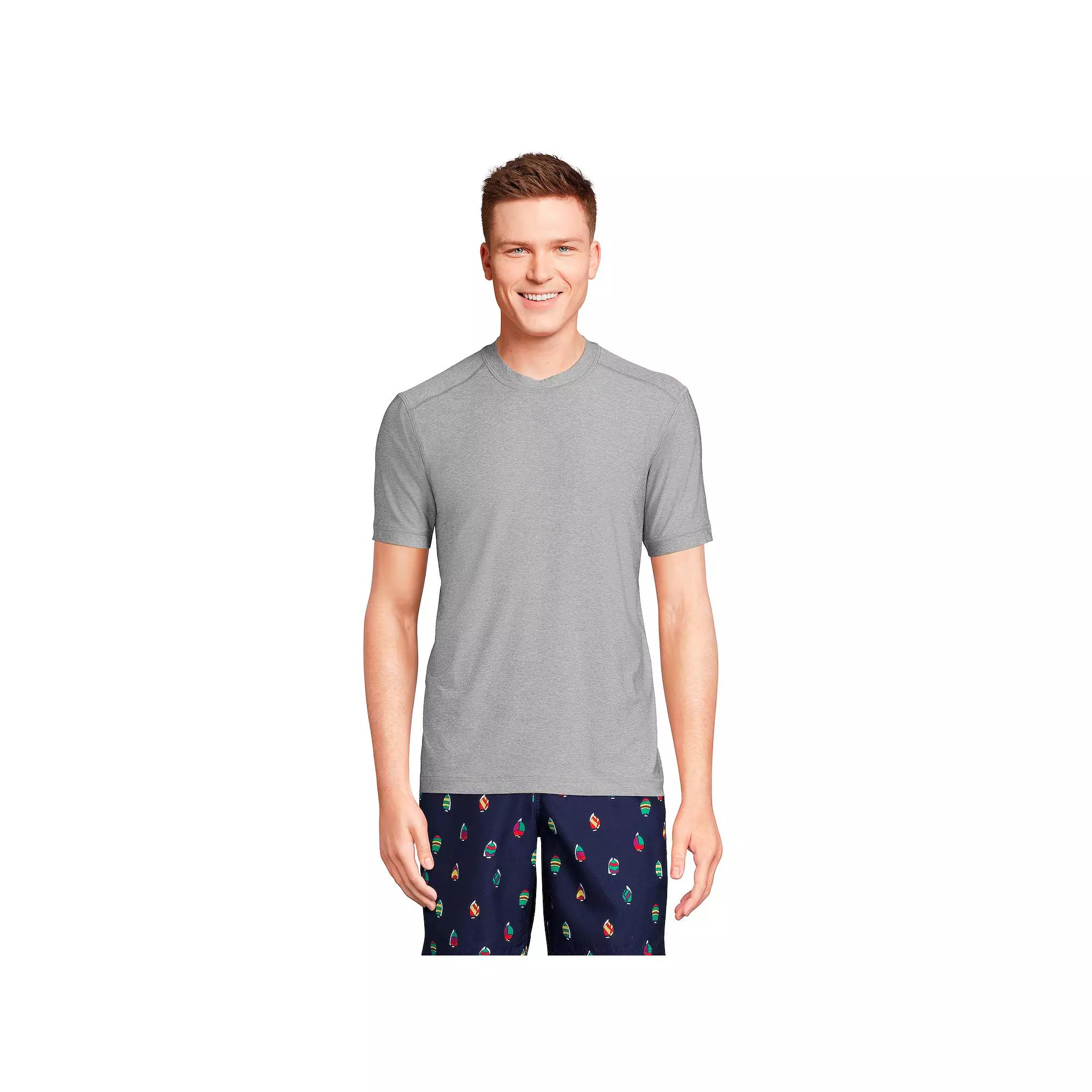 Men's Lands' End UPF 50 Short Sleeve Swim Shirt,  Product Image